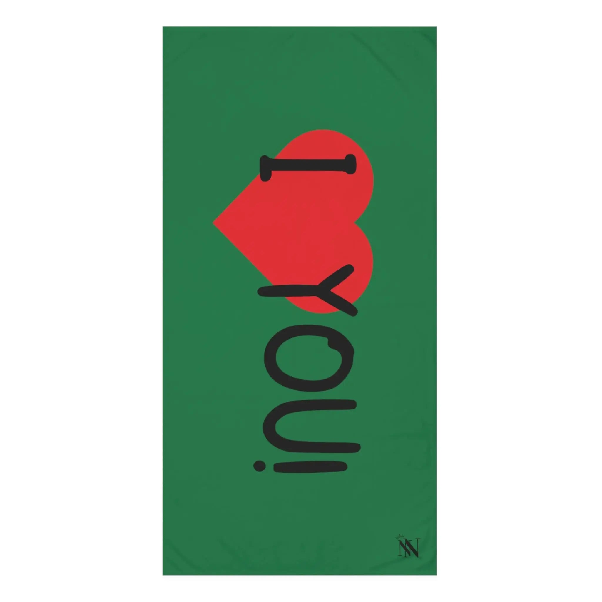 I Love You! Green | Mix & Match XL Fun-Flirty Lovers’ Towels