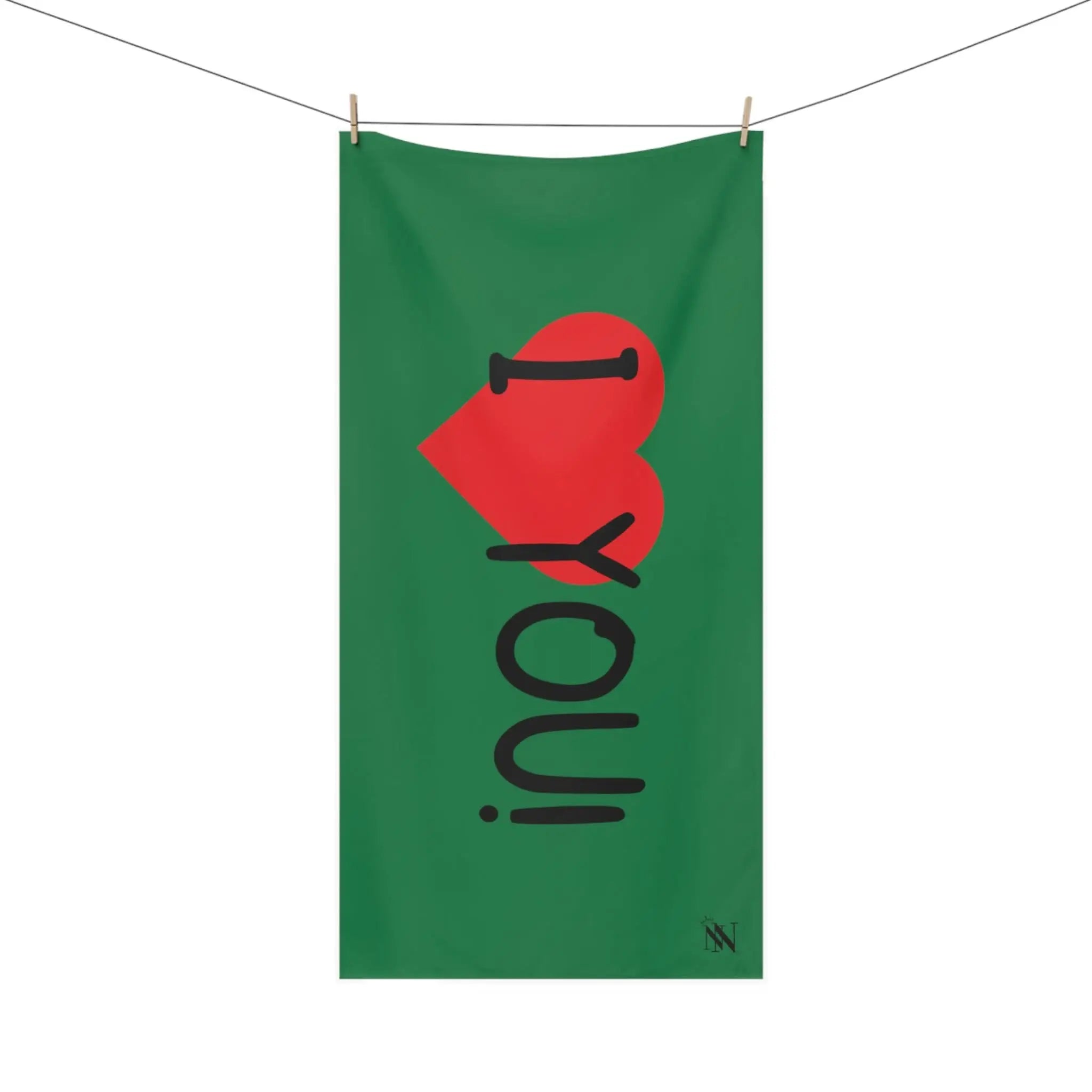 I Love You! Green | Mix & Match XL Fun-Flirty Lovers’ Towels