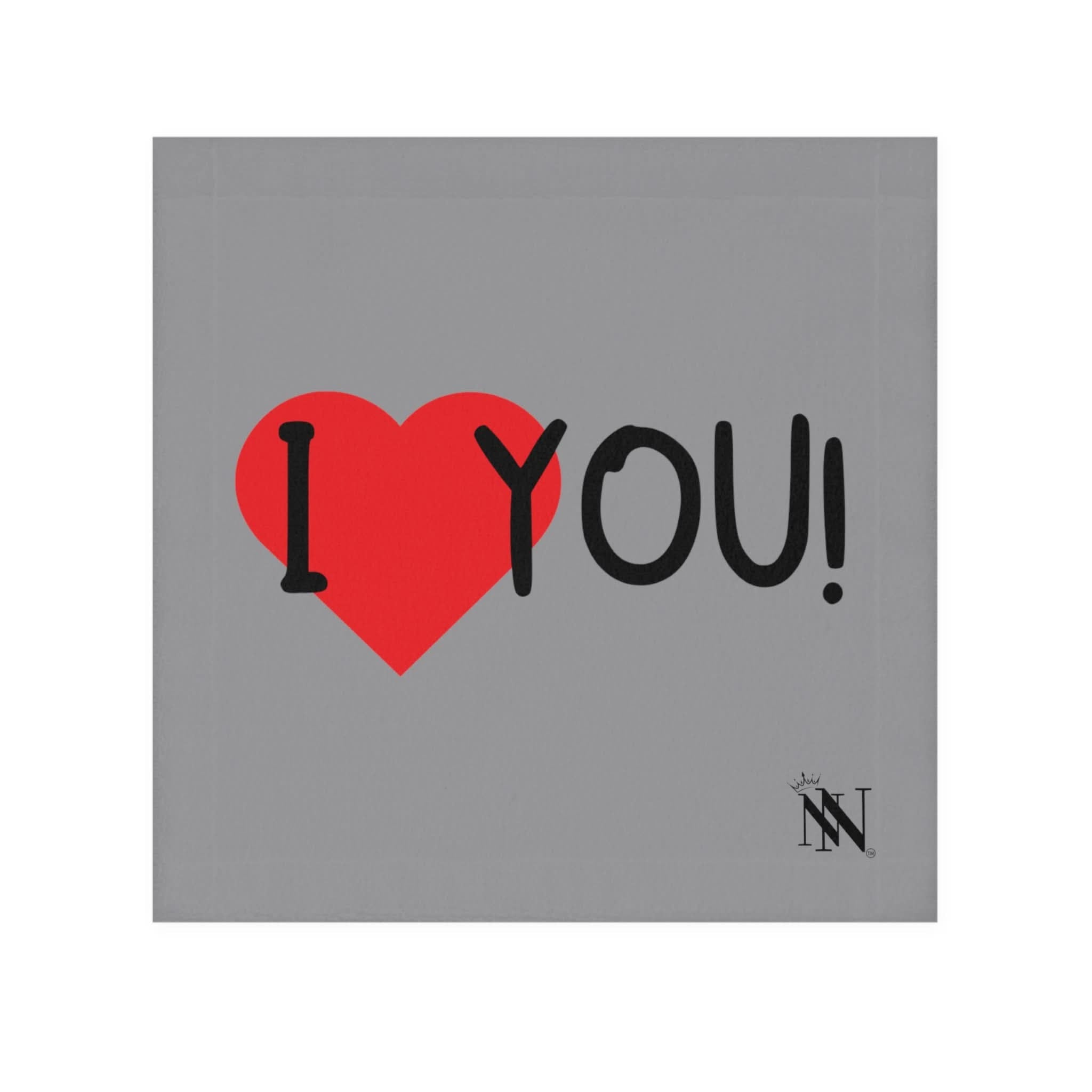 I Love You! Grey | Mix & Match Lils’ Fun-Flirty Lovers’ Towels