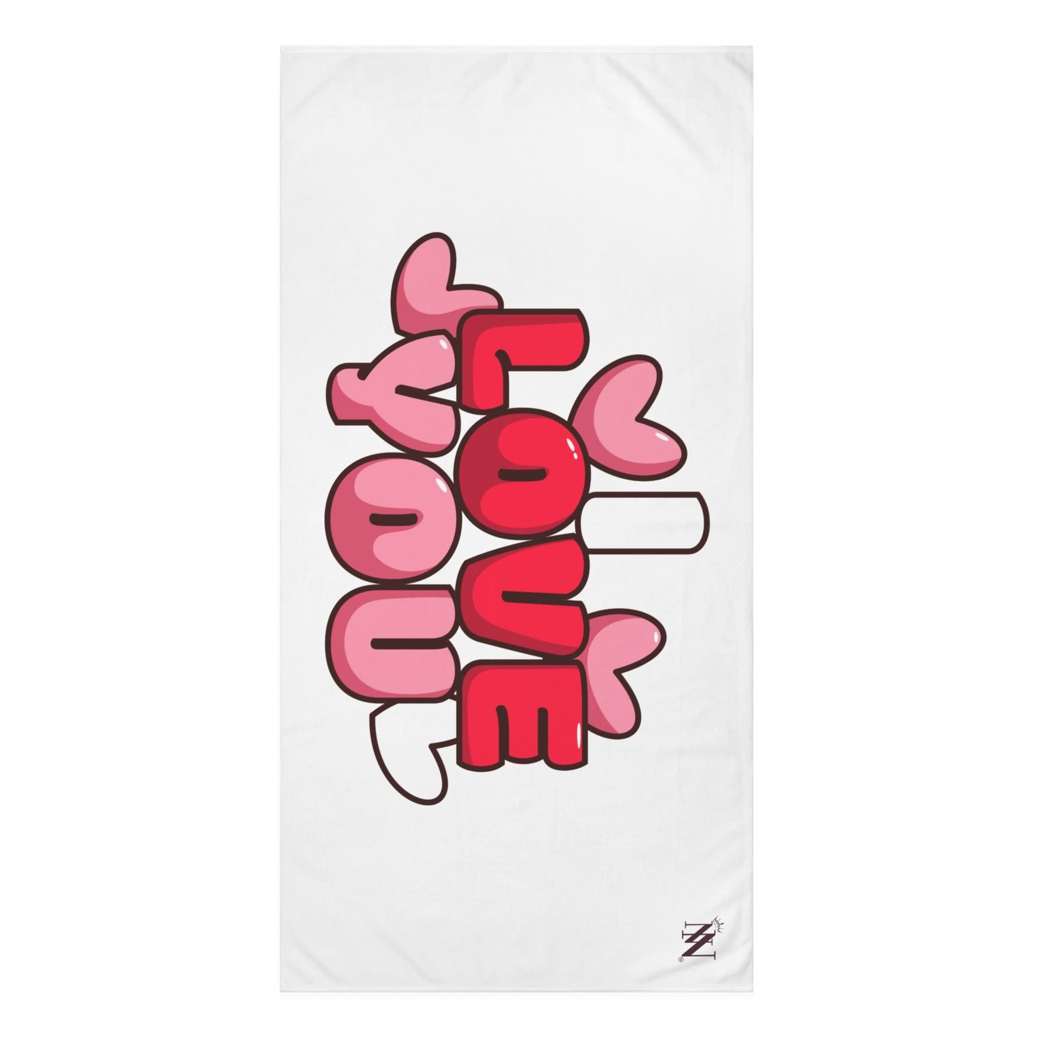 I Love You Hearts | Mix & Match Naughty XL Fun-Flirty Lovers’ Towels