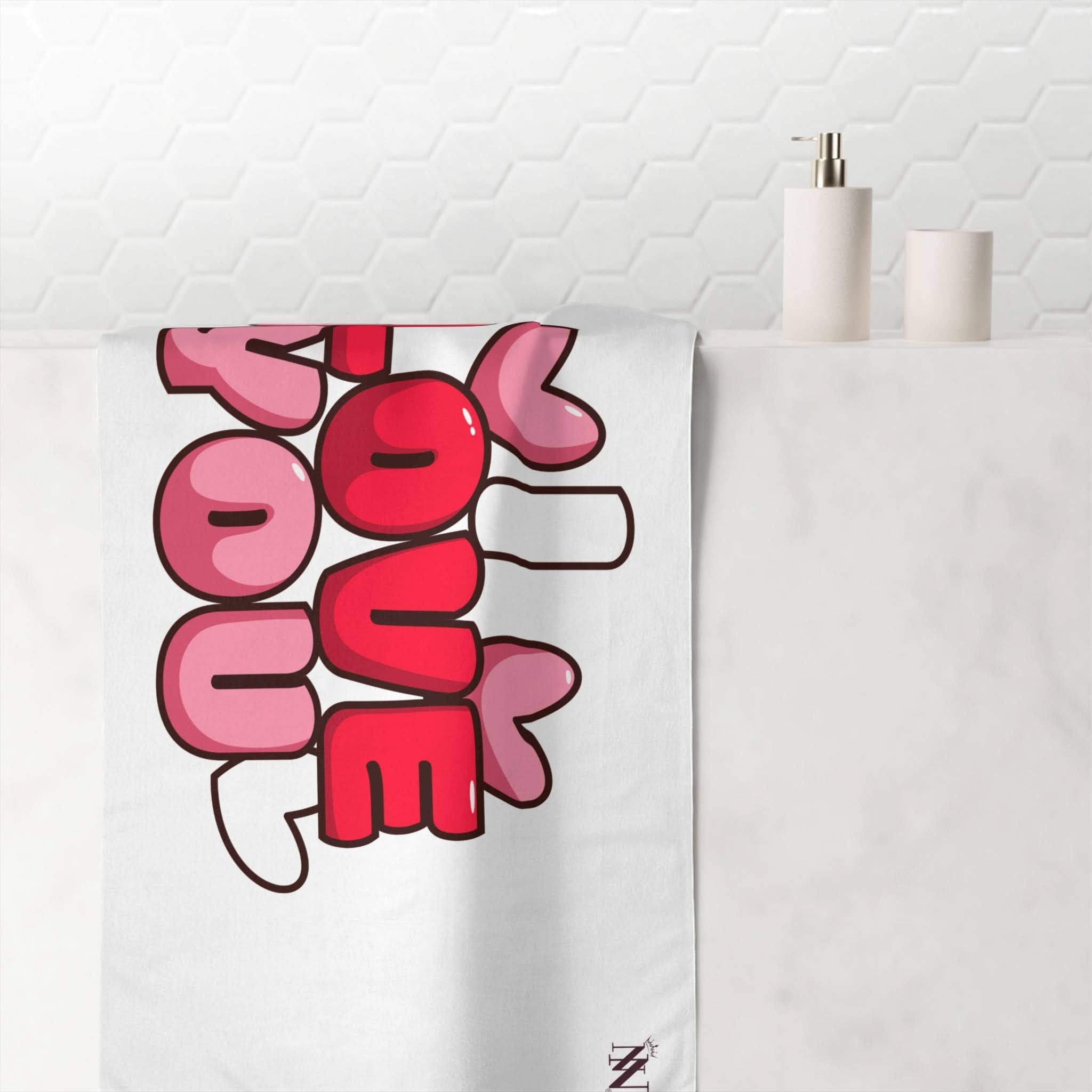 I Love You Hearts | Mix & Match Naughty XL Fun-Flirty Lovers’ Towels