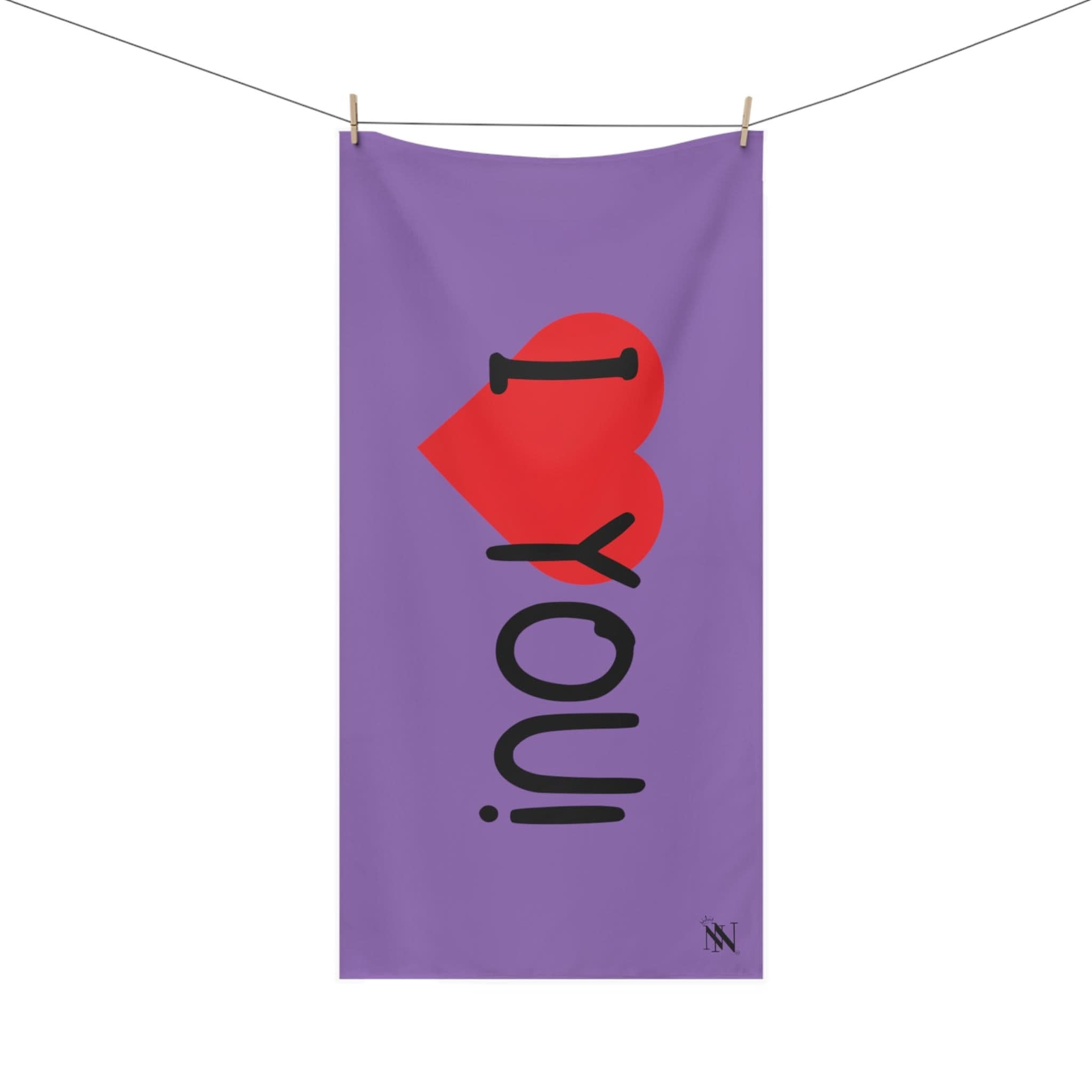 I Love You! Lavendar | Mix & Match XL Fun-Flirty Lovers’ Towels