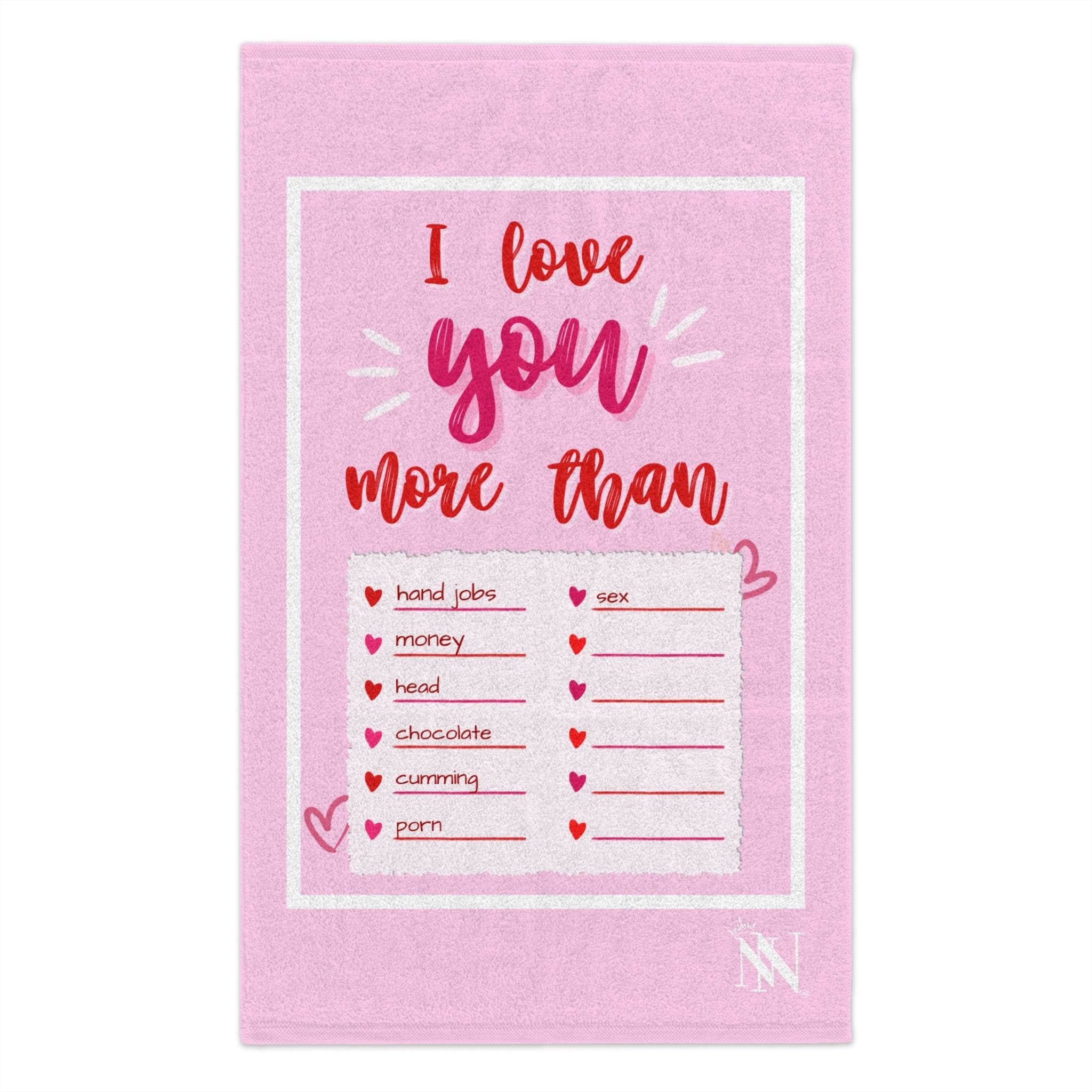 I Love You More Than Mix & Match Soft Sex Towels | Flirty Lovers’ Gifts