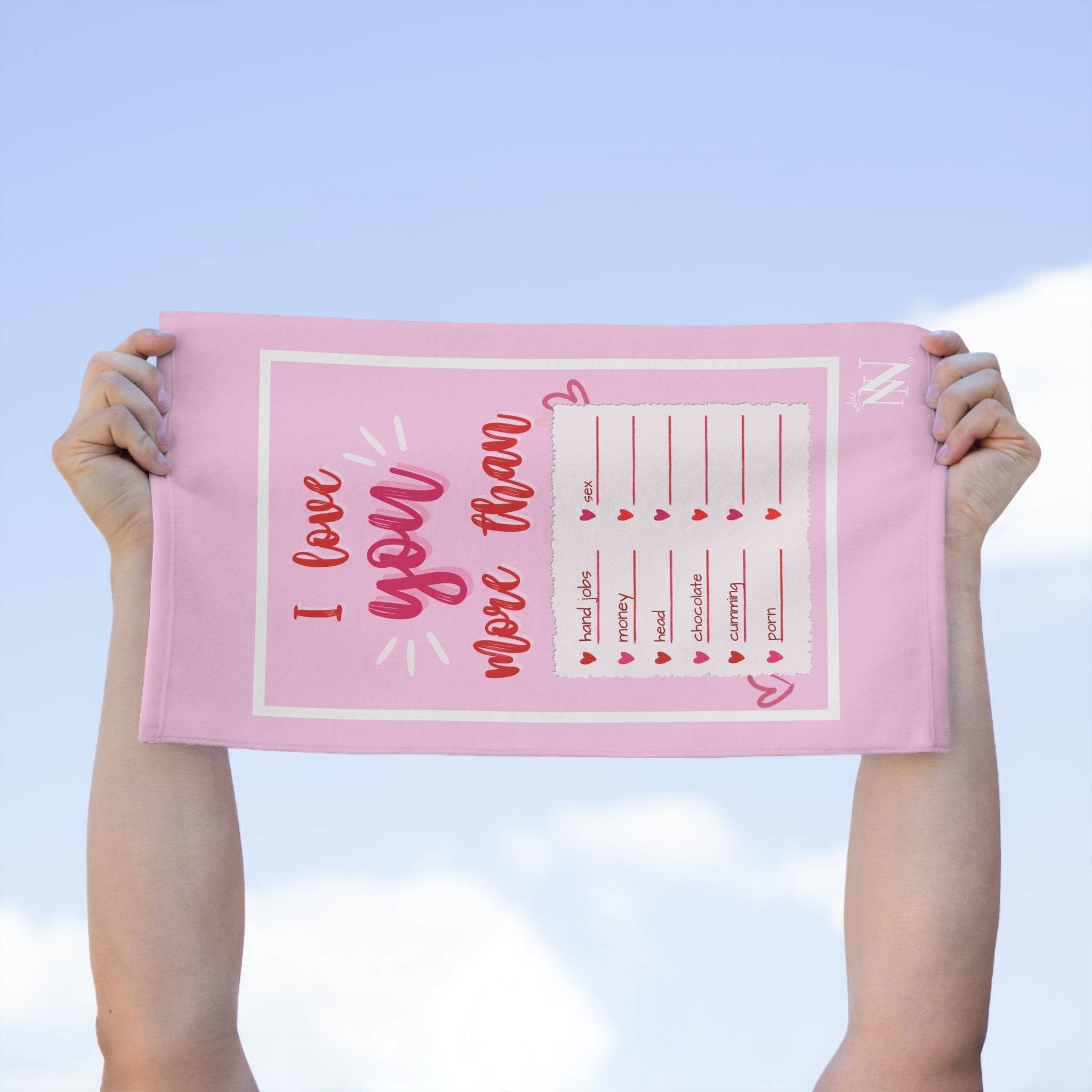 I Love You More Than Mix & Match Soft Sex Towels | Flirty Lovers’ Gifts