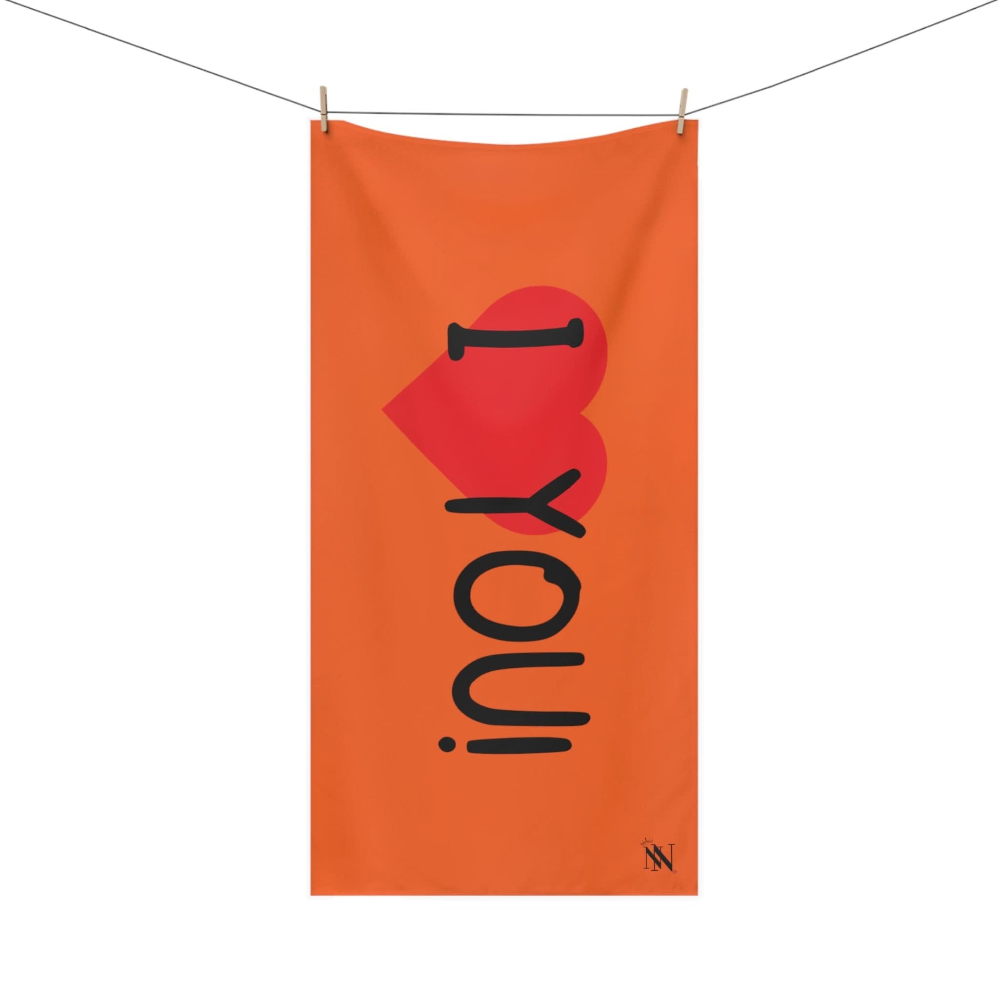 I Love You! Orange | Mix & Match XL Fun-Flirty Lovers’ Towels