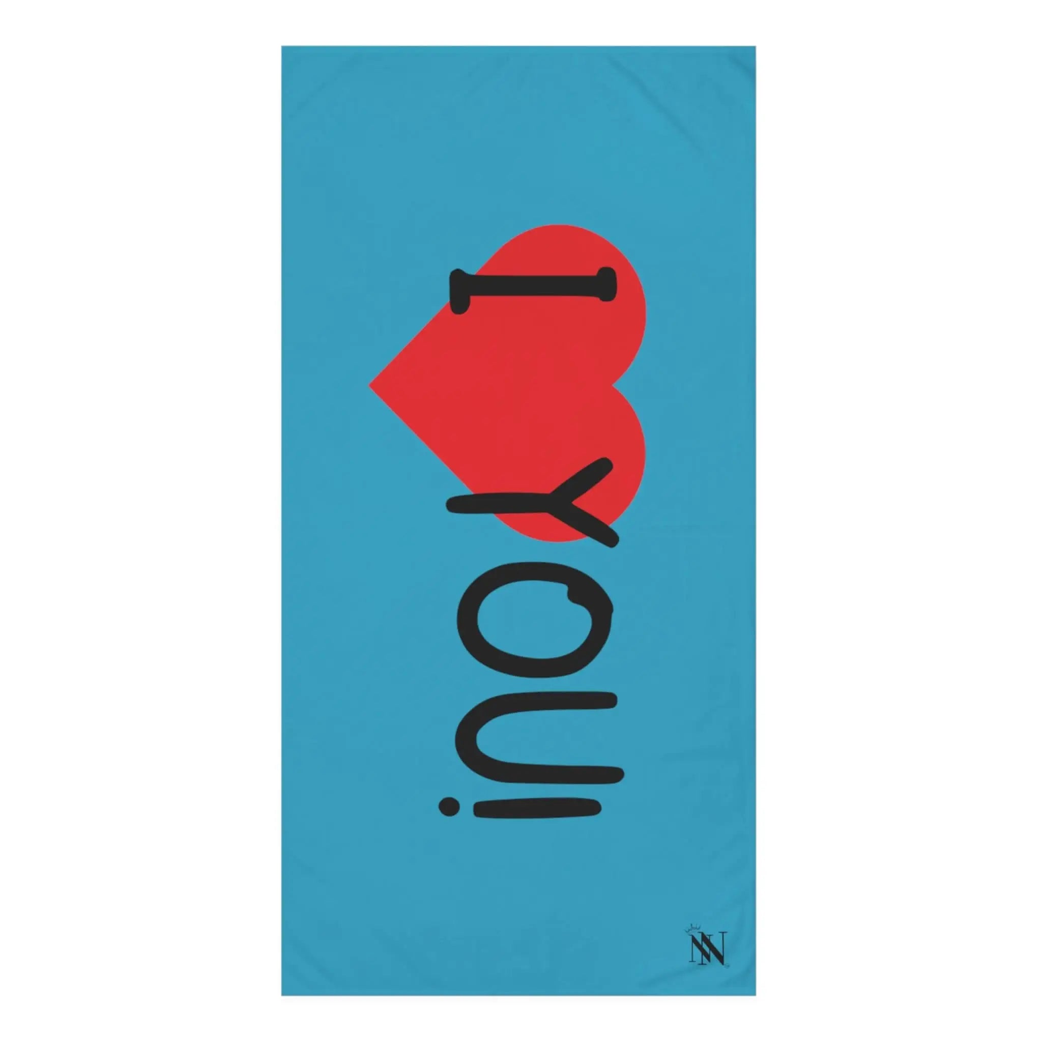 I Love You! Teal | Mix & Match XL Fun-Flirty Lovers’ Towels