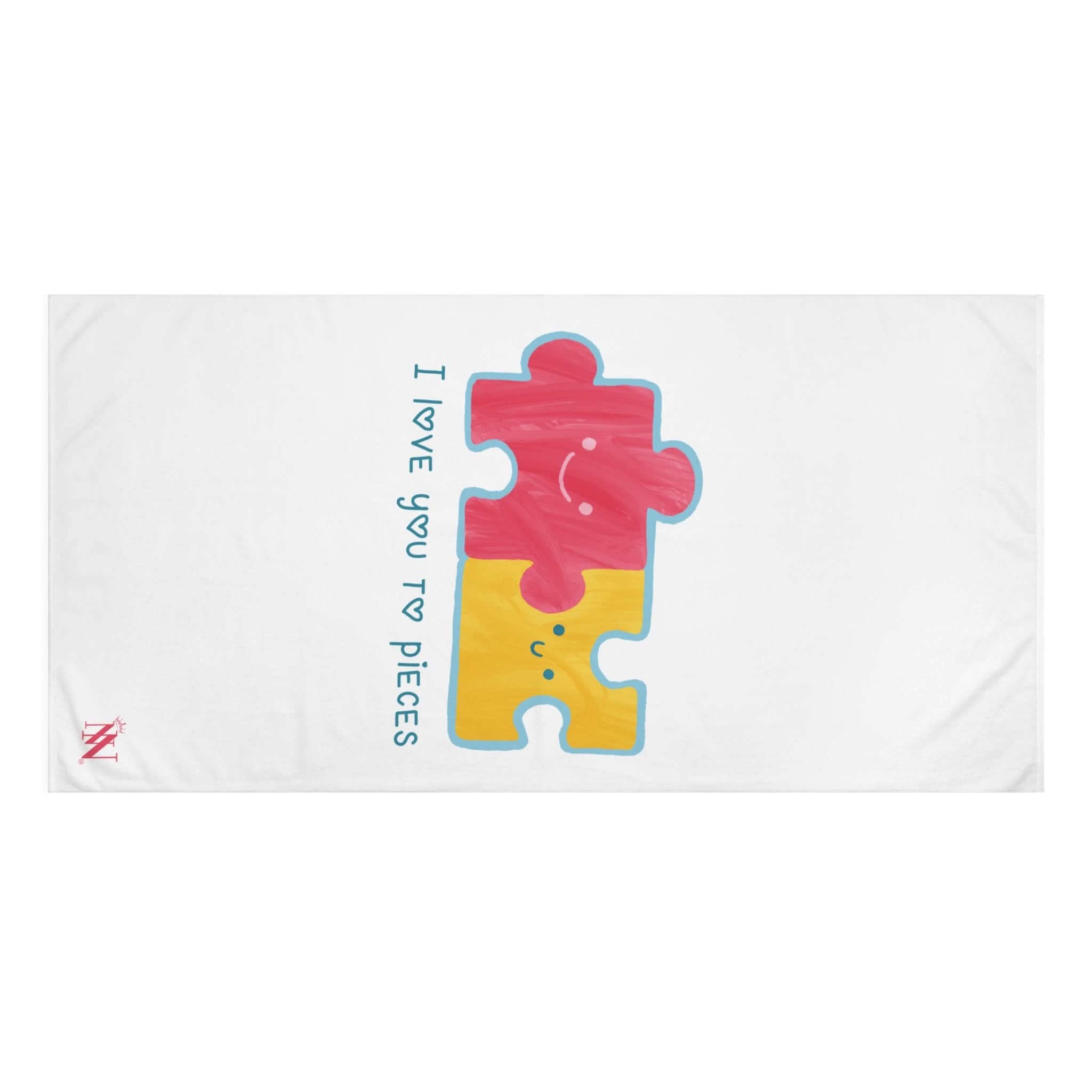 I Love You To Pieces Fun XL Cum Towel | Big Bold & Sexy Stylish