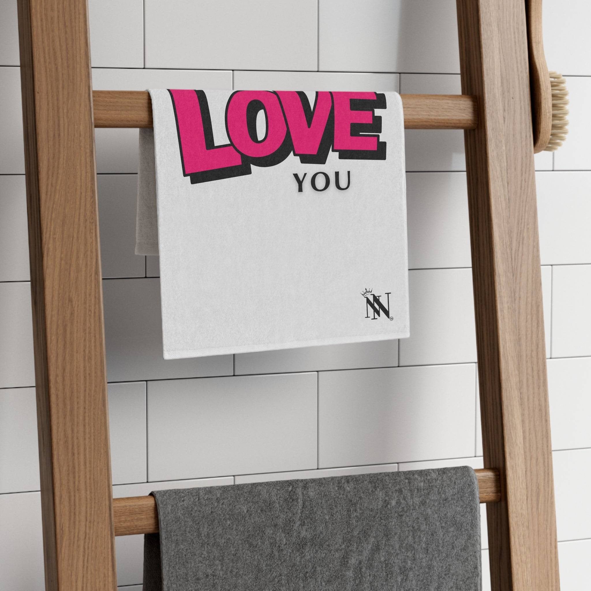 I Love You White | Mix & Match Soft Fun-Flirty Lovers’ Towels