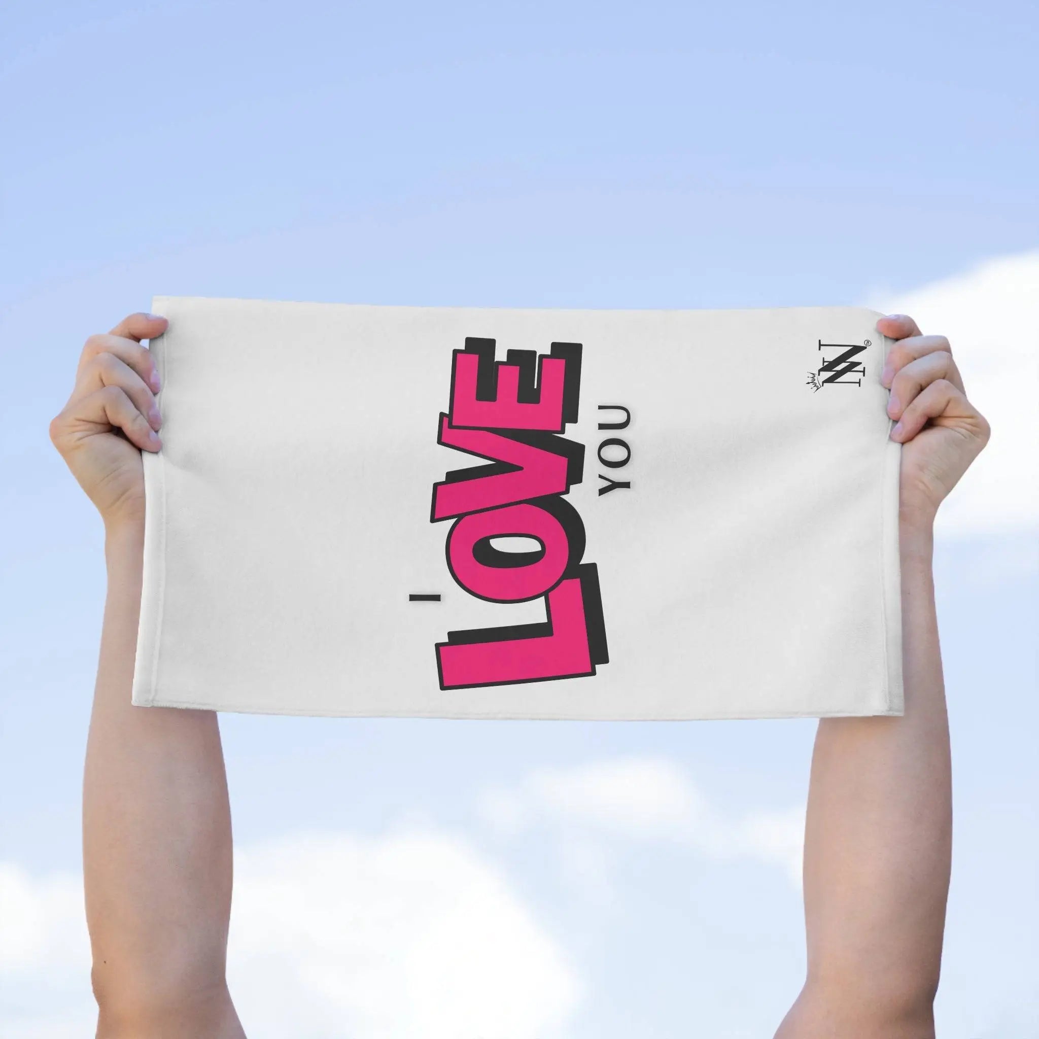 I Love You White | Mix & Match Soft Fun-Flirty Lovers’ Towels