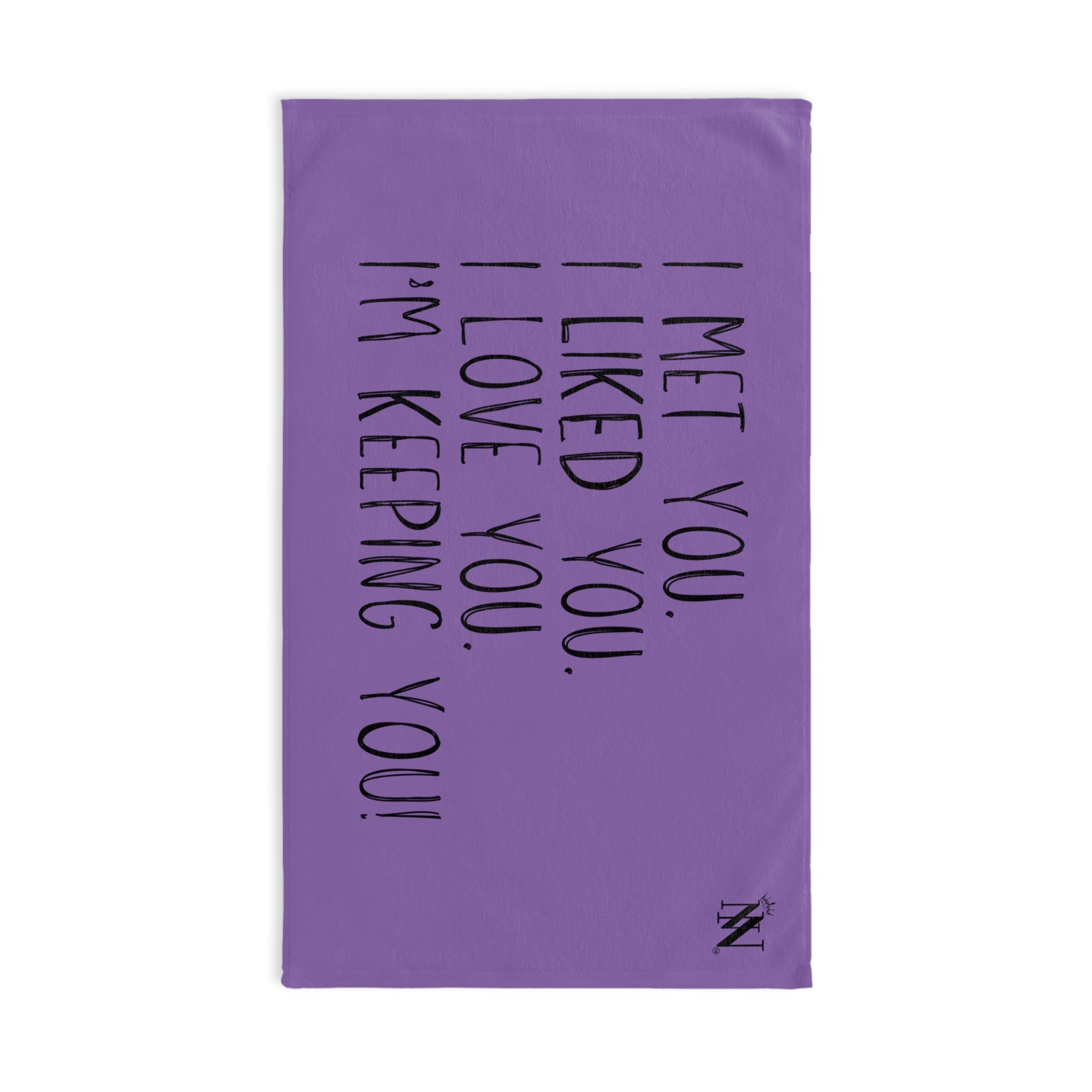 I Met You Lavendar | Mix & Match Original Fun-Flirty Lovers’ Towels