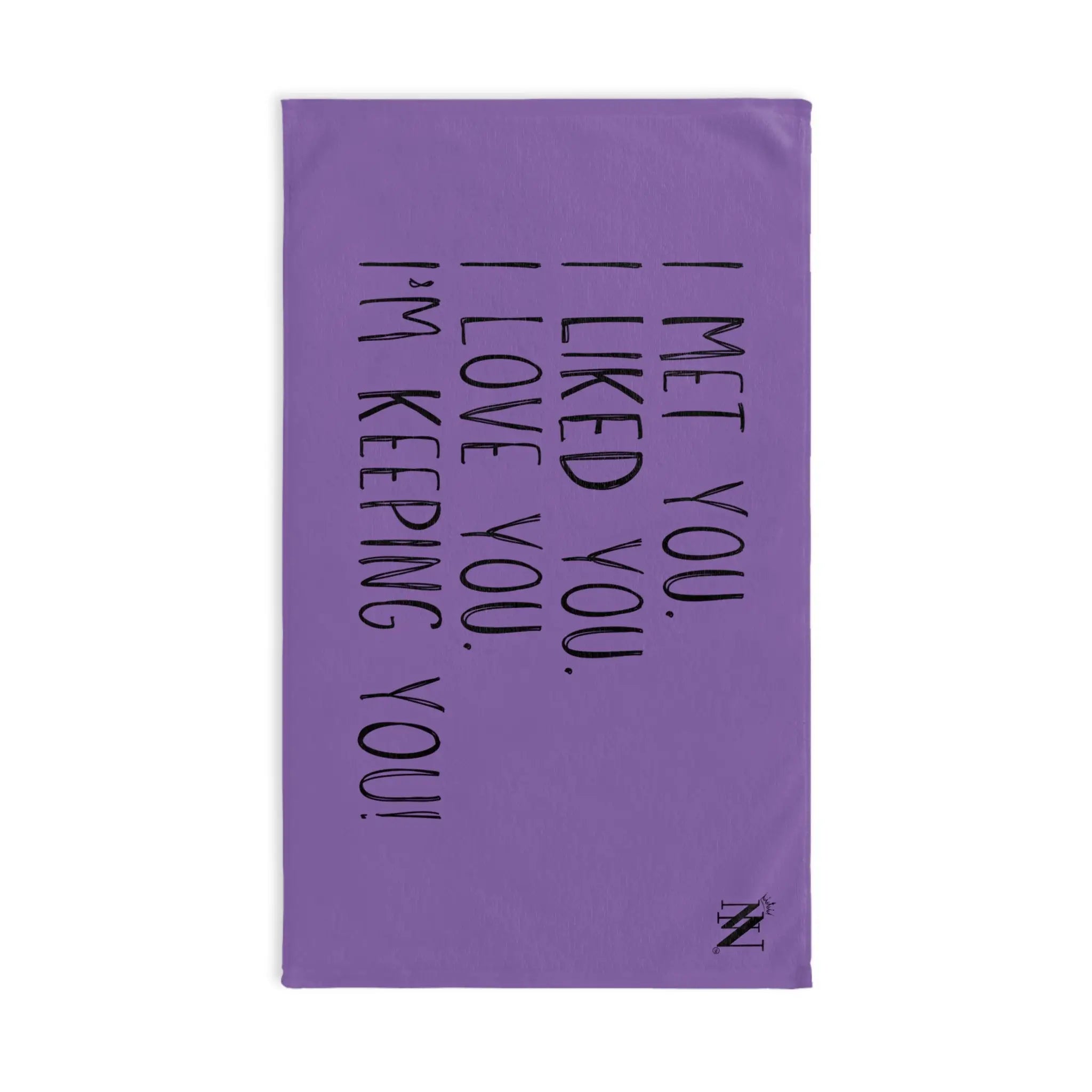 I Met You Lavendar | Mix & Match Original Fun-Flirty Lovers’ Towels