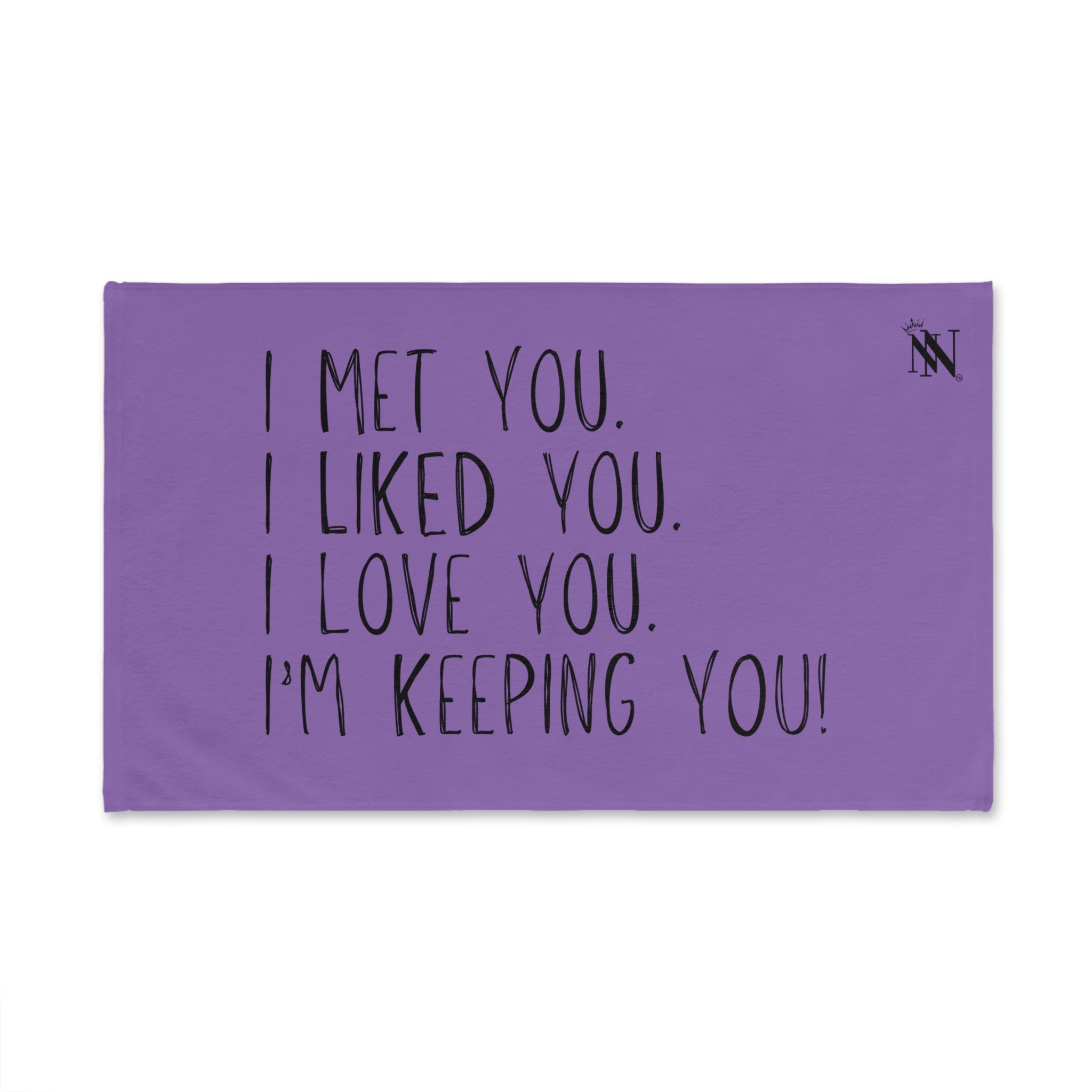 I Met You Lavendar | Mix & Match Original Fun-Flirty Lovers’ Towels