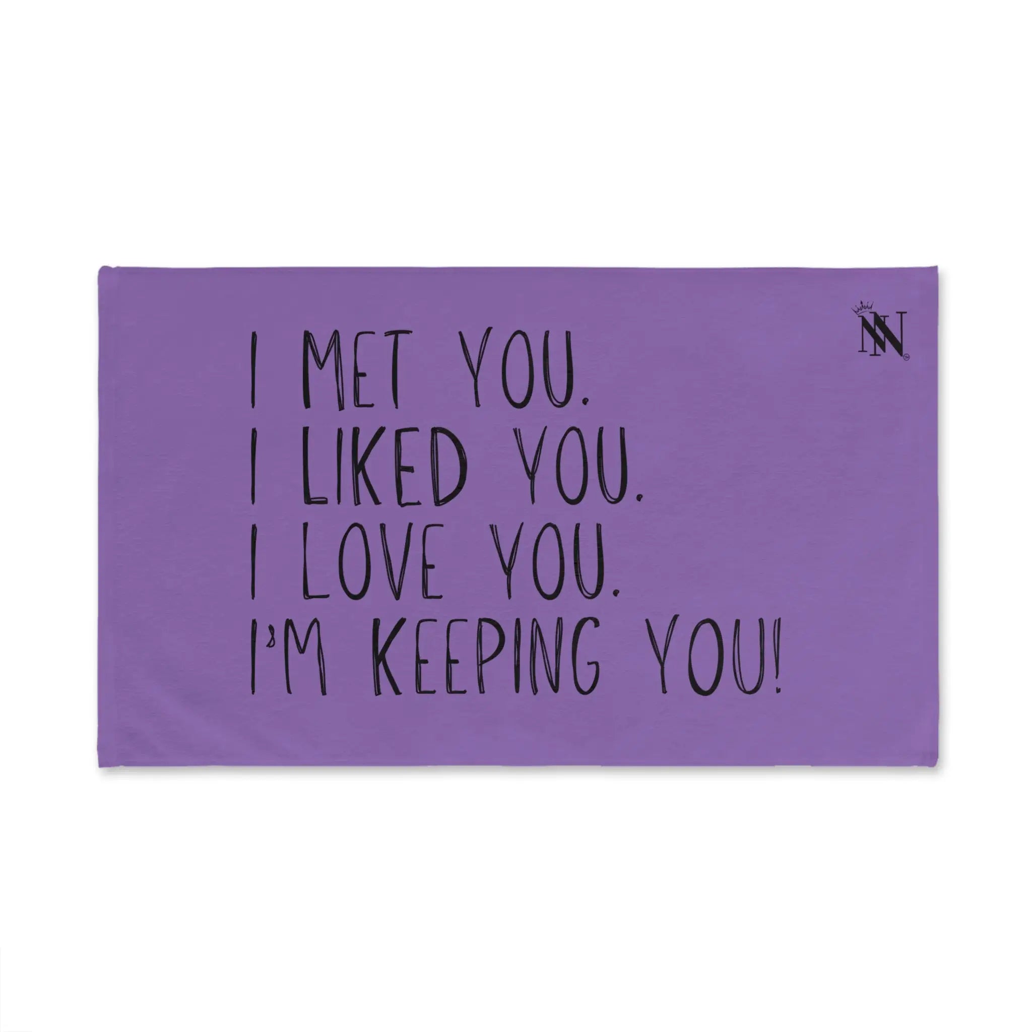 I Met You Lavendar | Mix & Match Original Fun-Flirty Lovers’ Towels