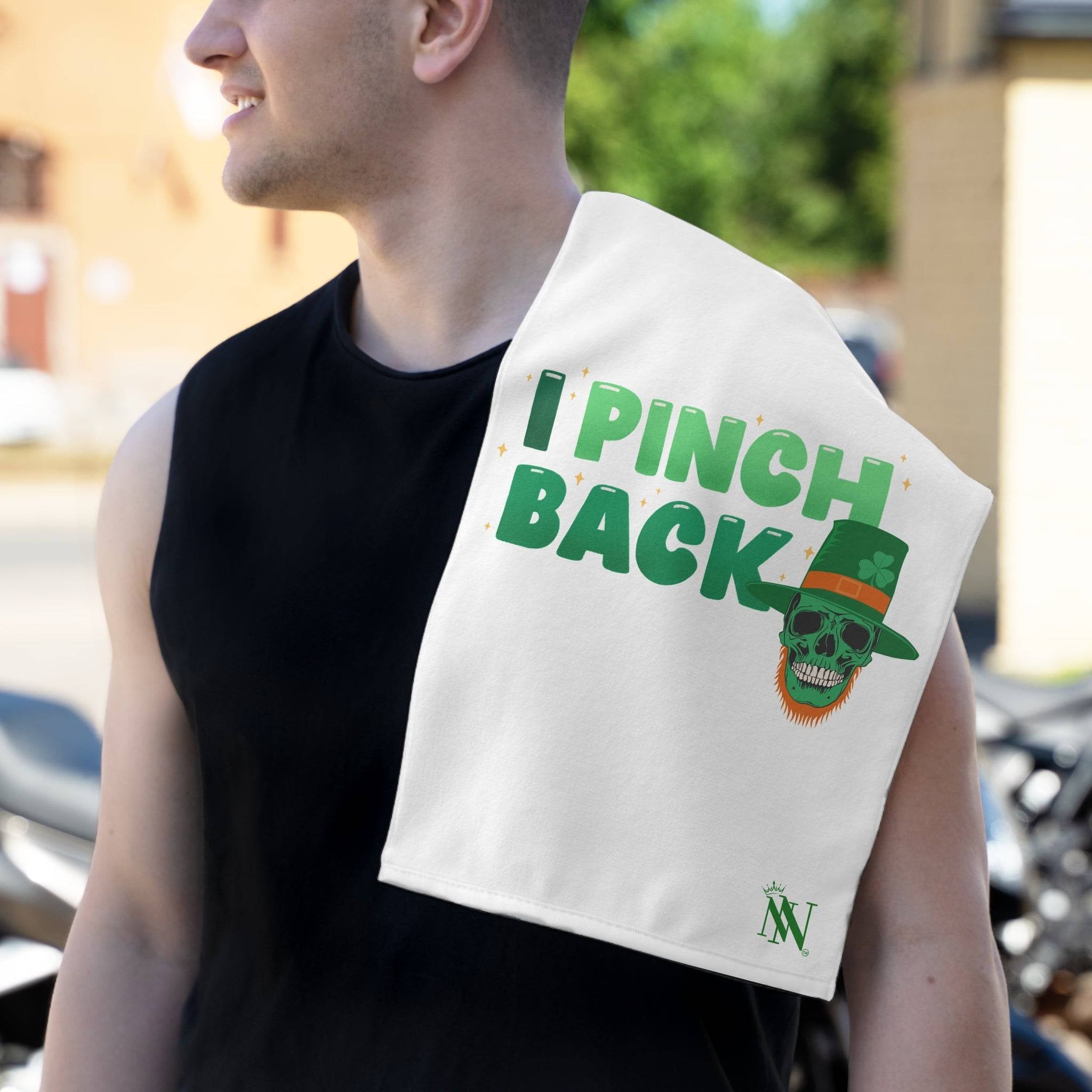 I Pinch Back White | Mix & Match Soft Fun-Flirty Lovers’ Towels