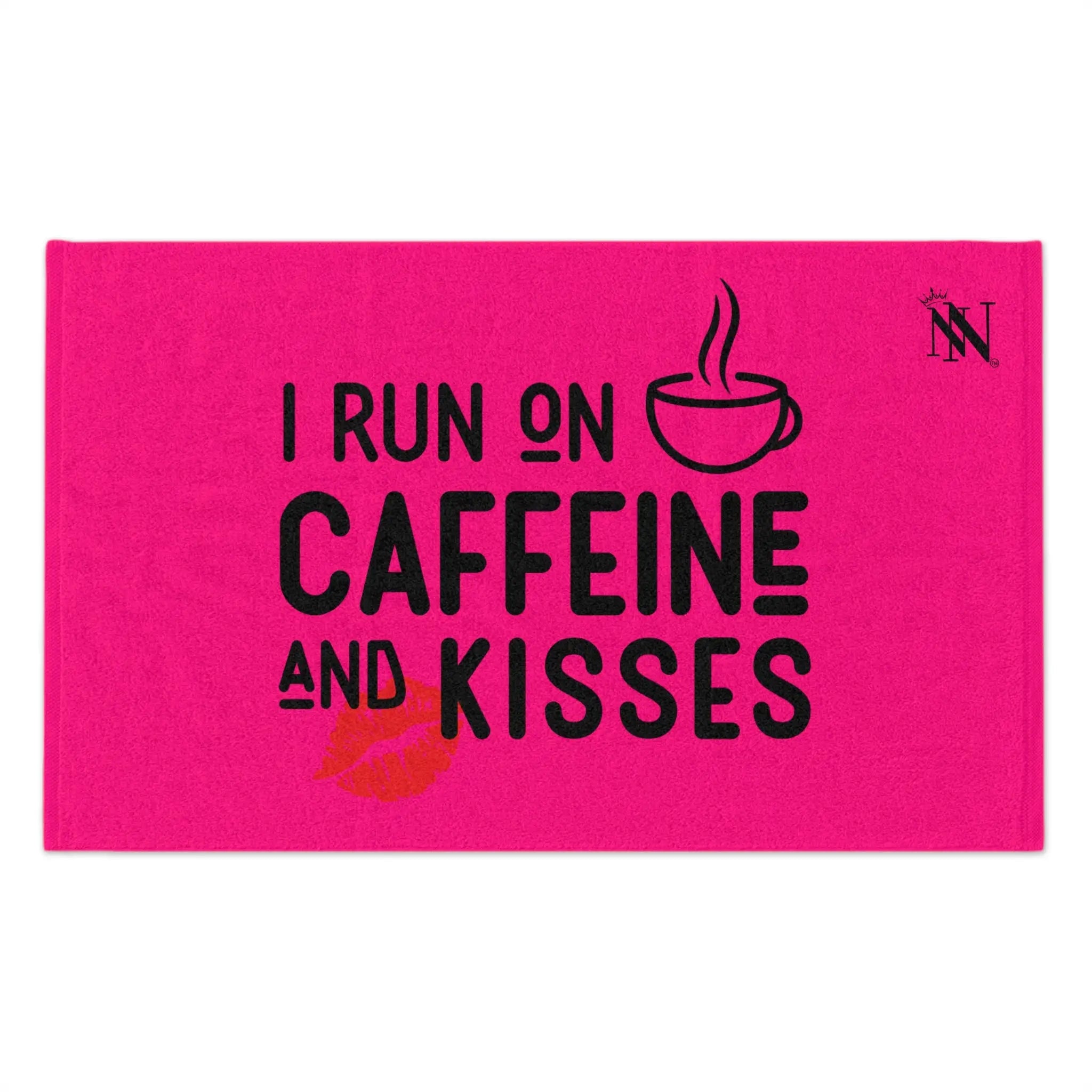 I Run on Caffeine & Kisses Pink | Mix & Match Soft Fun-Flirty Lovers’ Towels