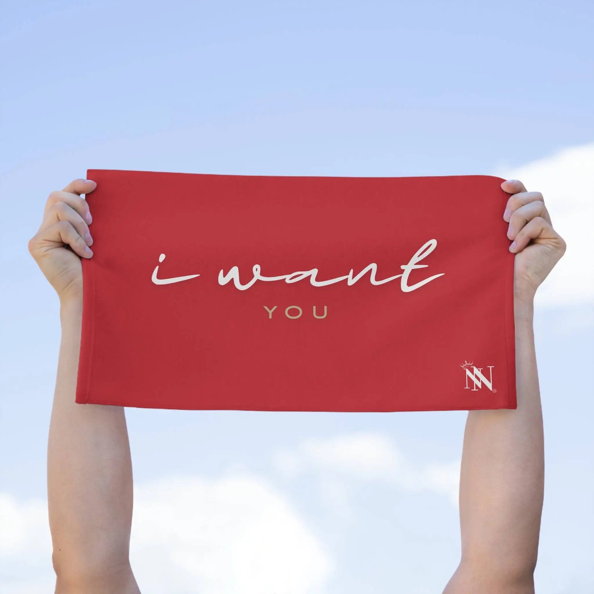 I Want You Red Mix Match Soft Sex Towels | Flirty Lovers’ Gifts