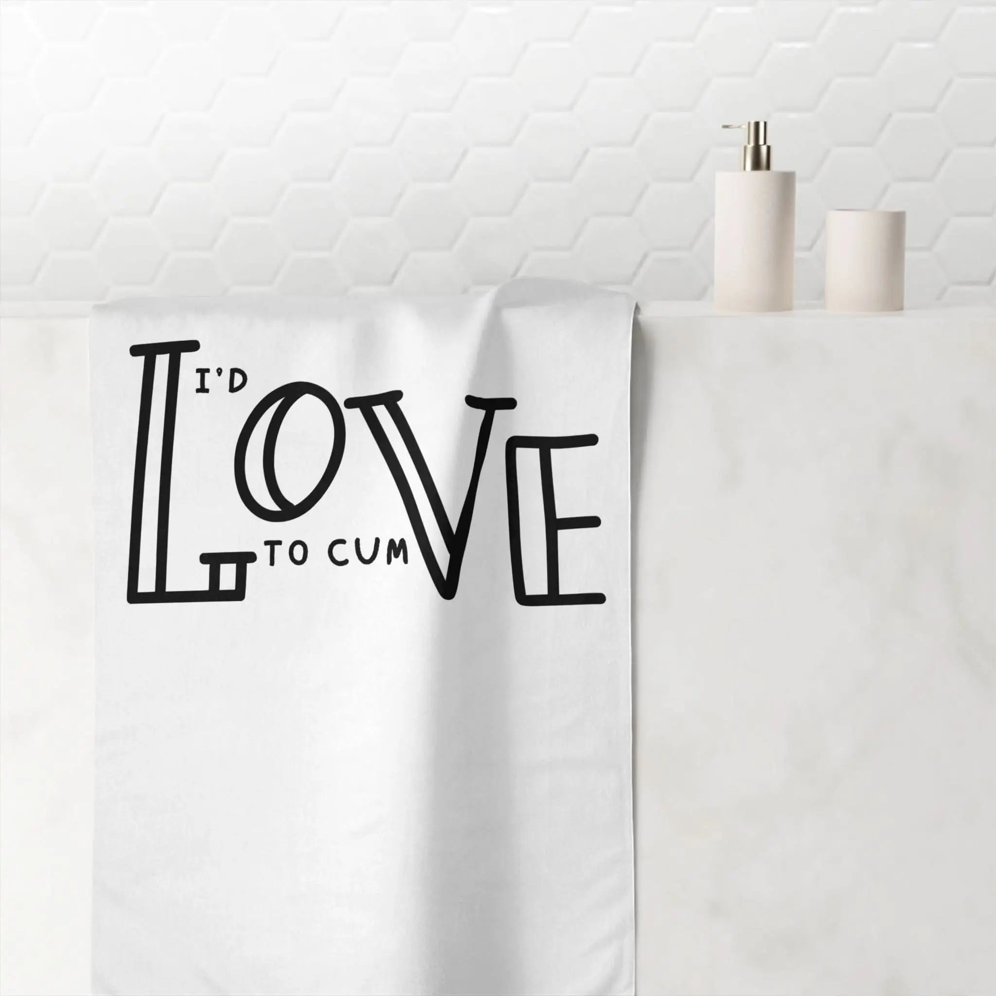 I’d Love Cum | Mix & Match Naughty XL Fun-Flirty Lovers’ Towels