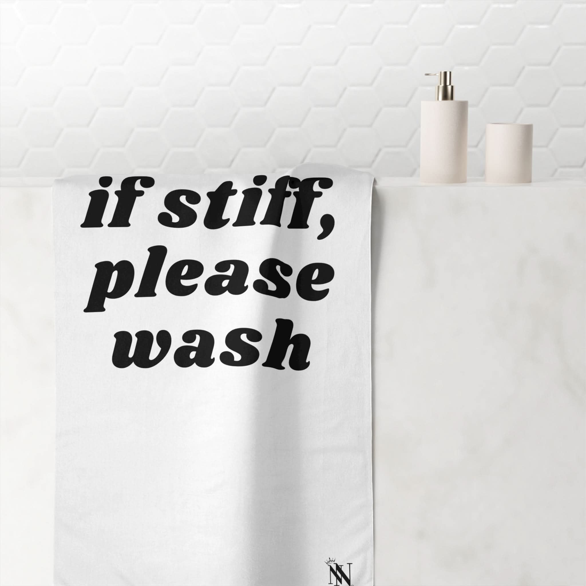 If Stiff Please Wash | Mix & Match Naughty XL Fun-Flirty Lovers’ Towels