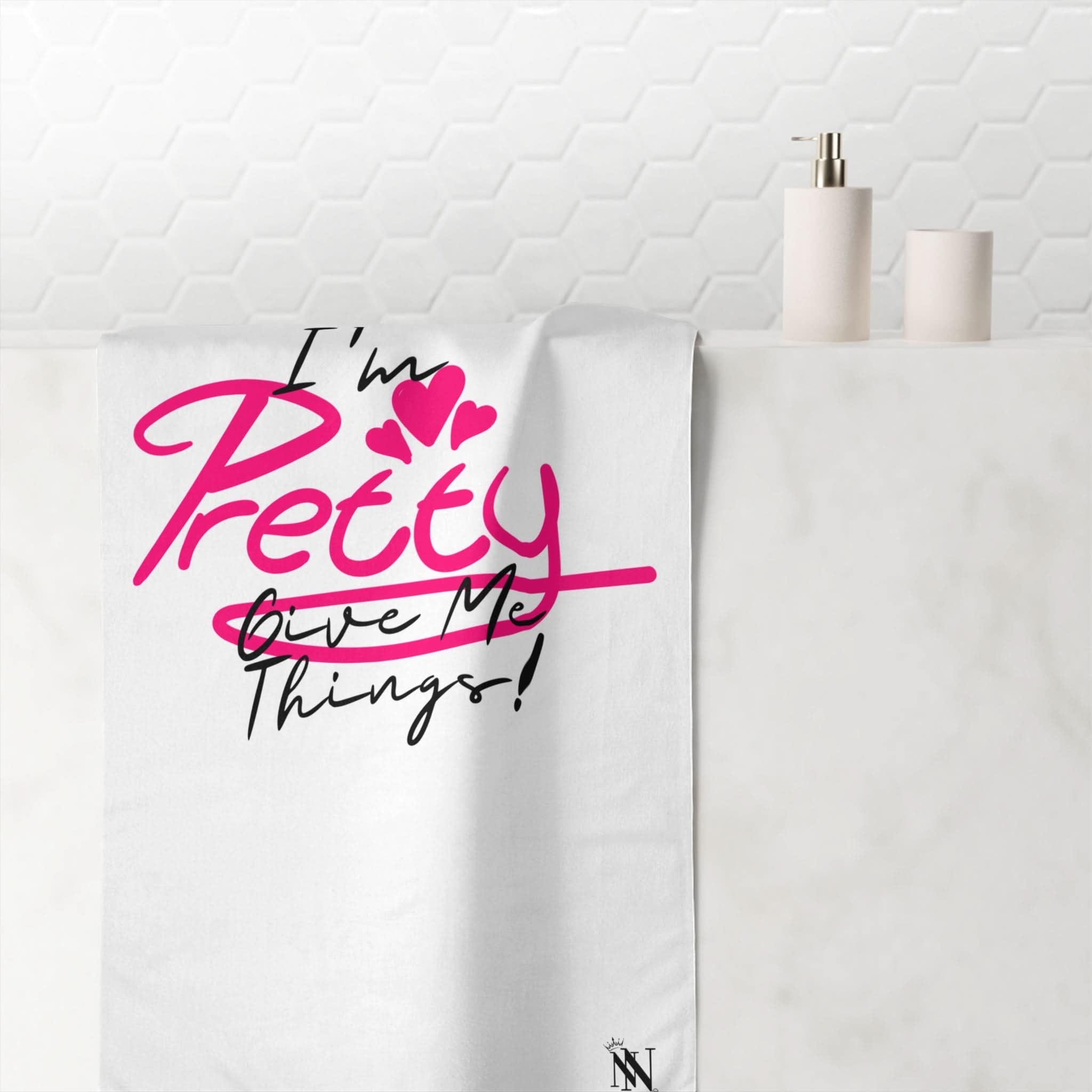 I’m Pretty Give Me Things | Mix & Match Naughty XL Fun-Flirty Lovers’ Towels