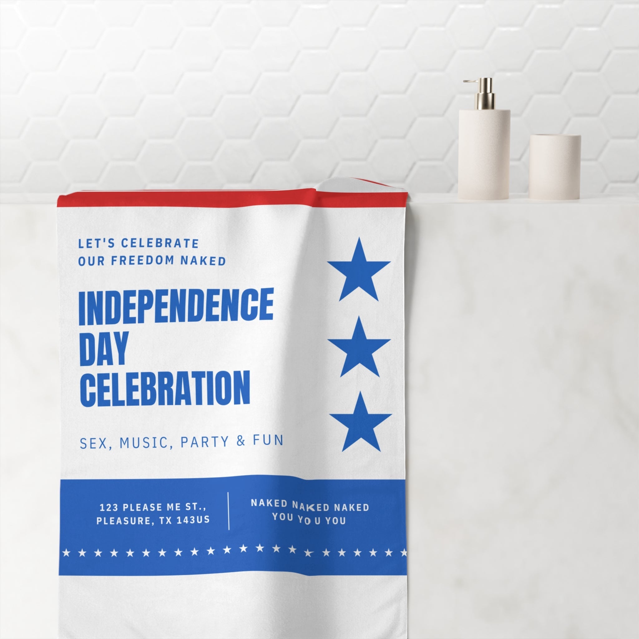 Independence Day Celebration | Mix & Match XL Fun-Flirty Lovers’ Towels