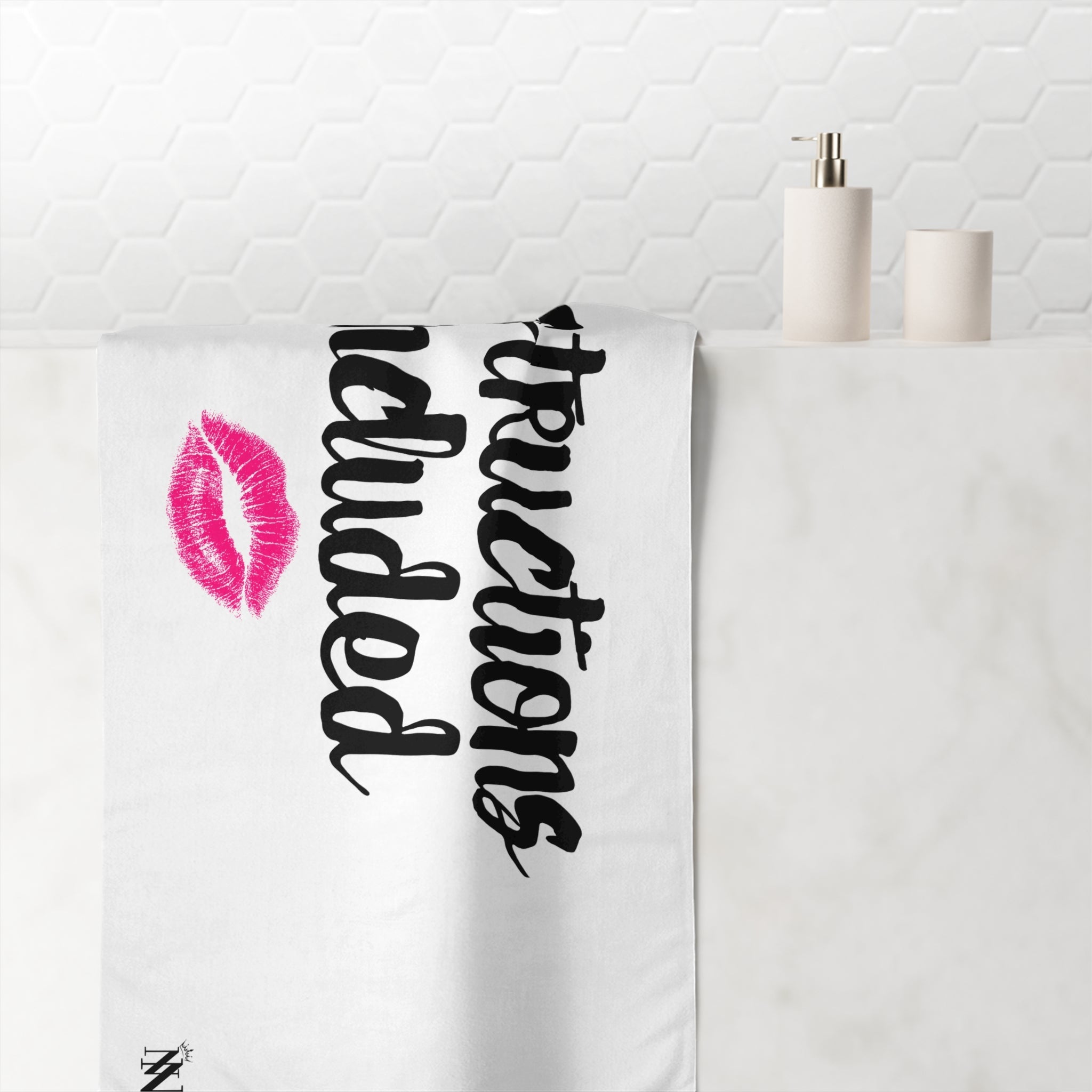 Instructions Included | Mix & Match XL Fun-Flirty Lovers’ Towels