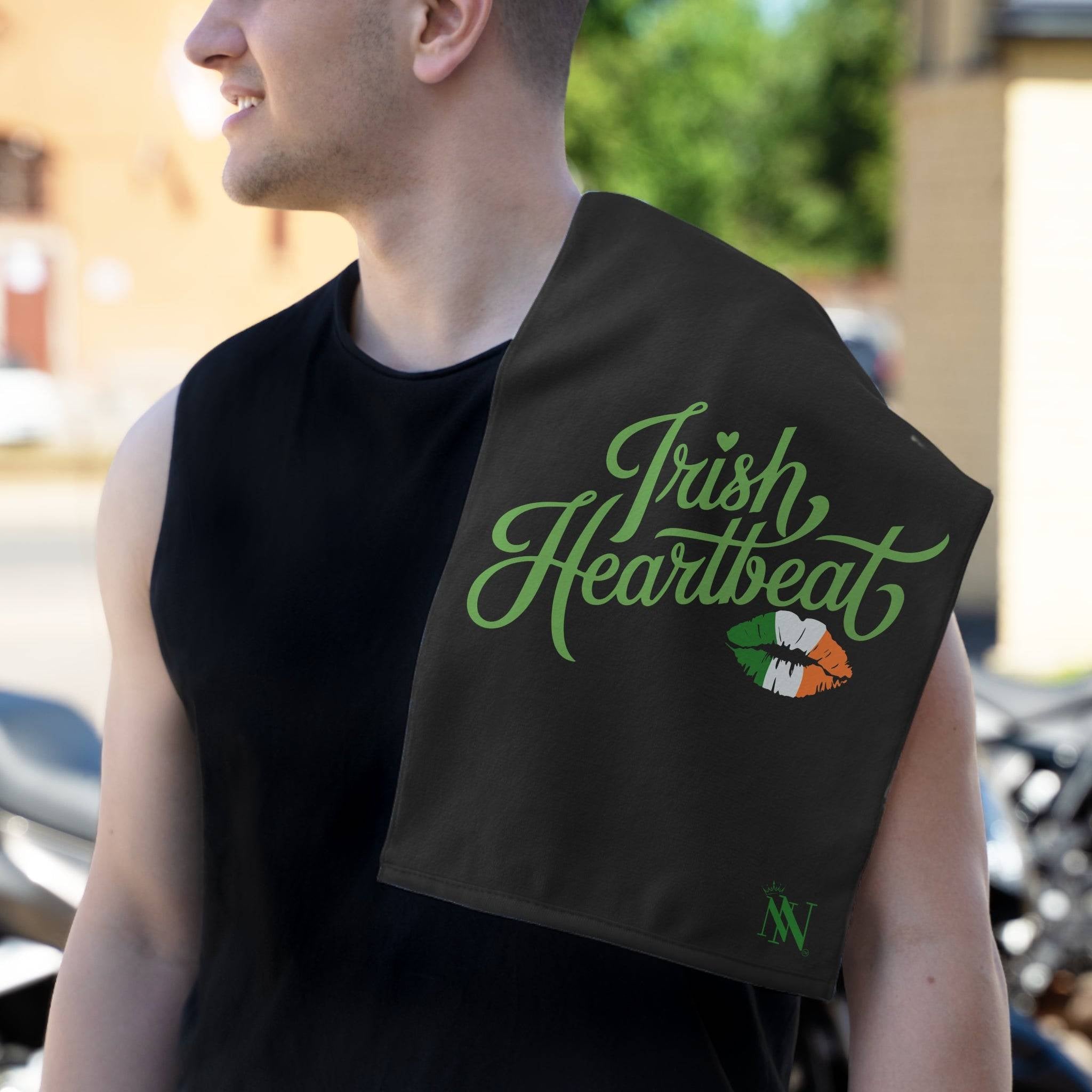 Irish Heartbeat Black | Mix & Match Soft Sex Towels | Flirty Lovers’ Gifts