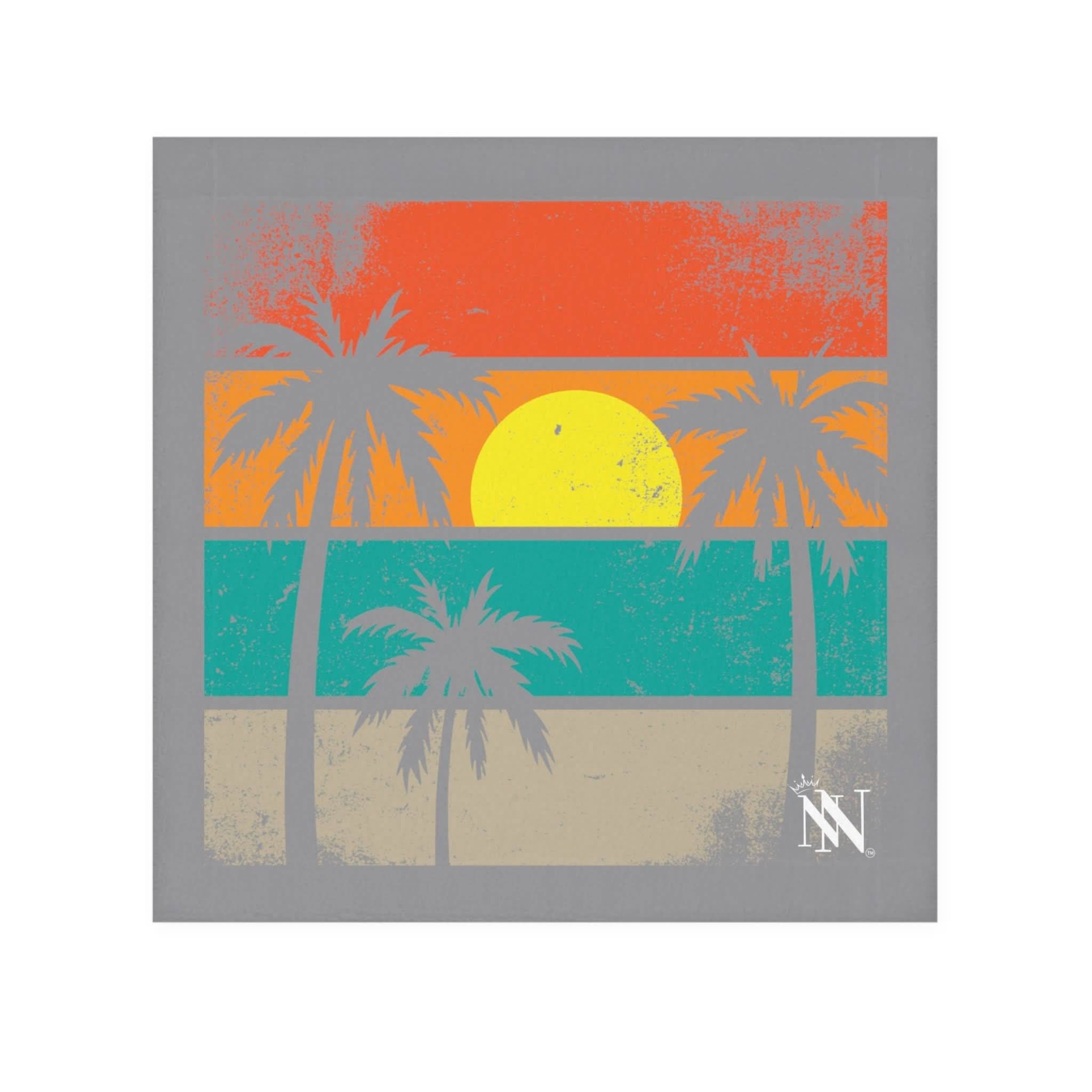 Island Love Grey After-Sex Towel | Fun Flirty & Soft