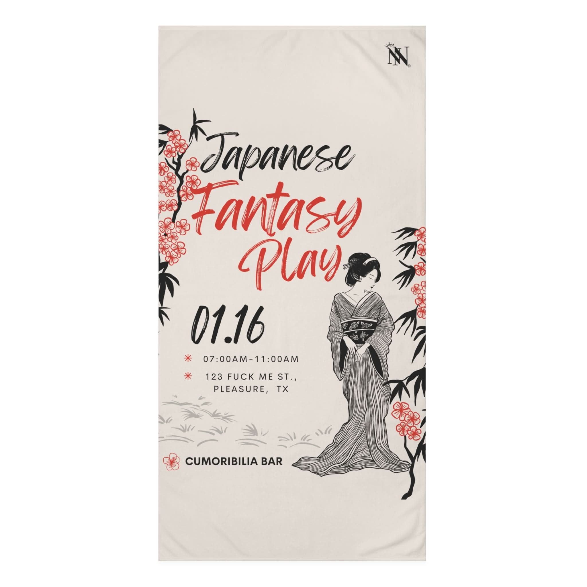Japanese Fantasy Play | Mix & Match Naughty XL Fun-Flirty Lovers’ Towels