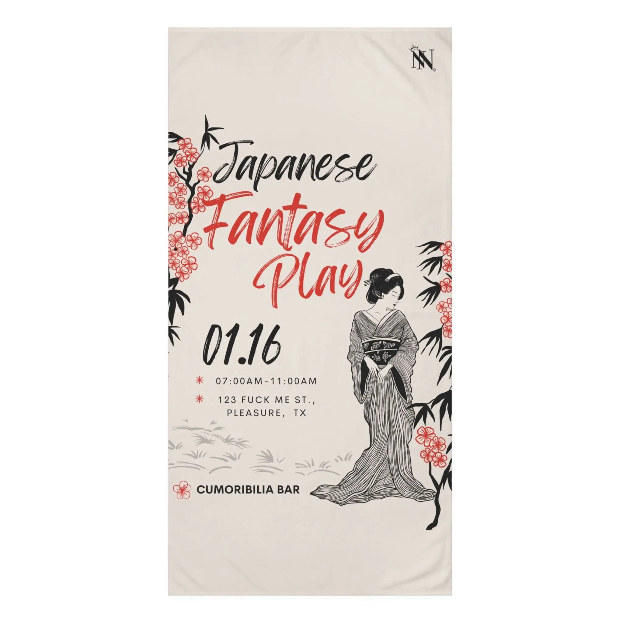 Japanese Fantasy Play | Mix & Match Naughty XL Fun-Flirty Lovers’ Towels