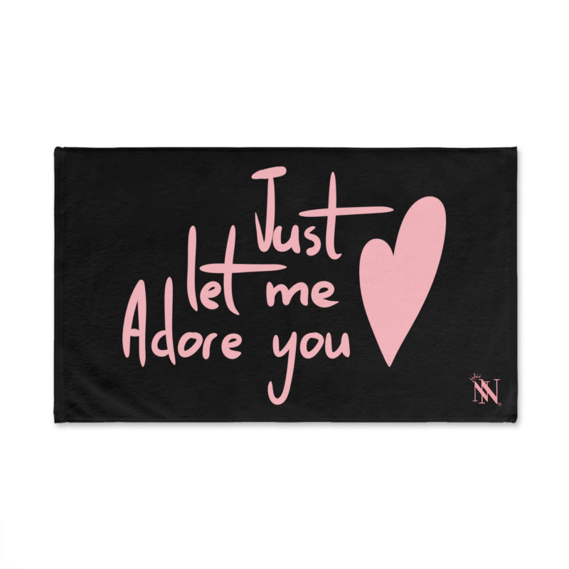 Just Let Me Adore You Black | Mix & Match Original Fun-Flirty Lovers’ Towels