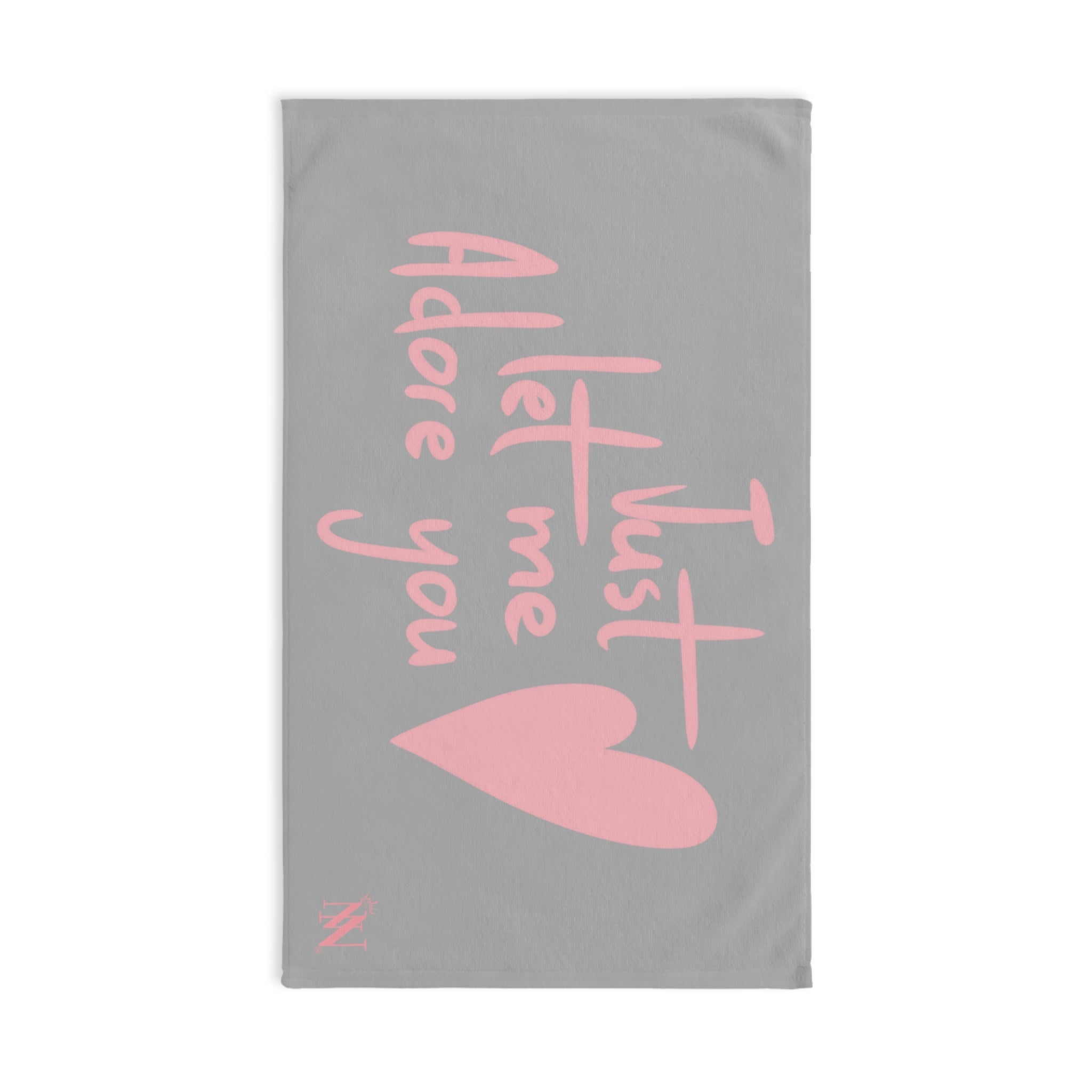 Just Let Me Adore You Light Grey | Mix & Match Classic Fun-Flirty Lovers’ Towels
