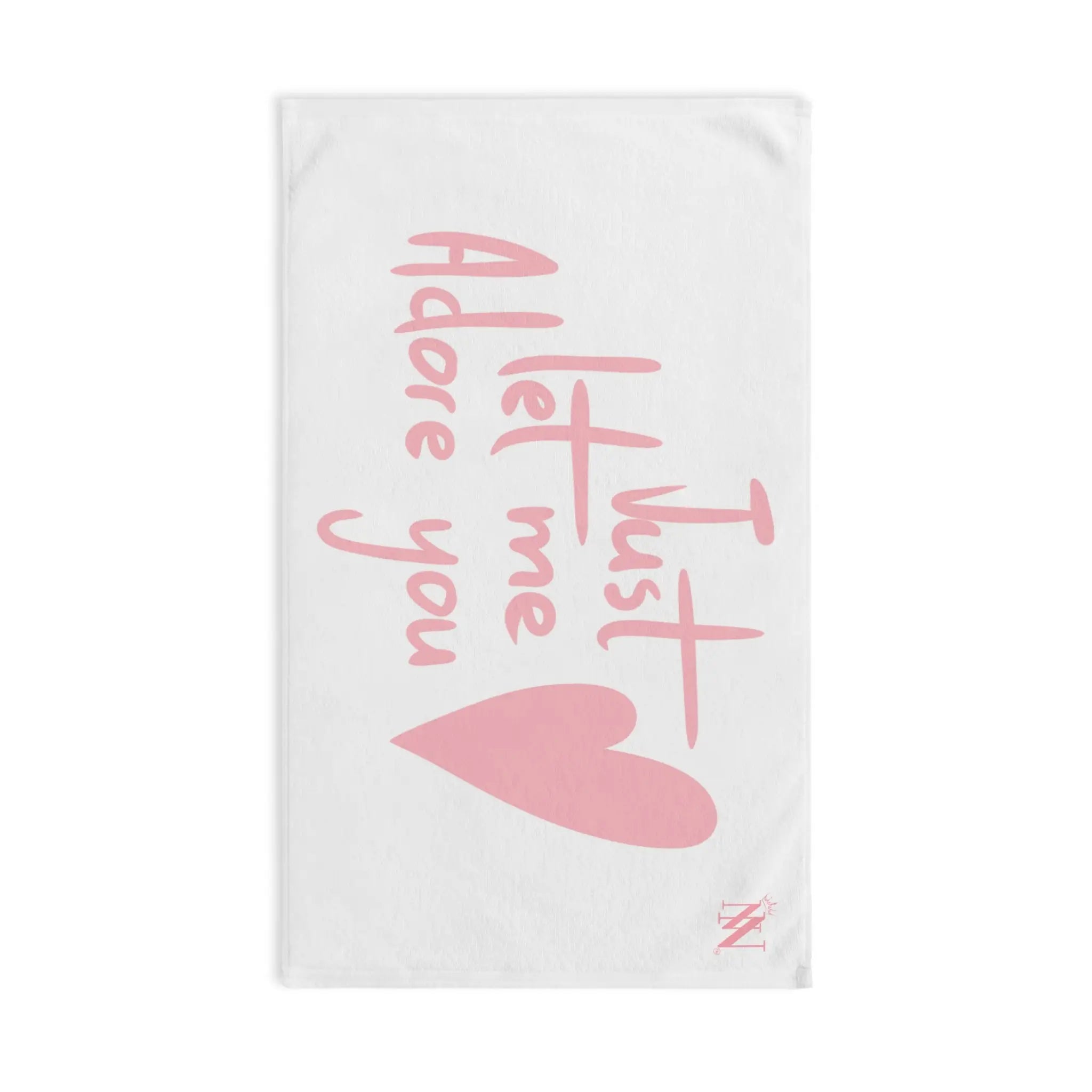 Just Let Me Adore You White | Mix & Match Original Fun-Flirty Lovers’ Towels