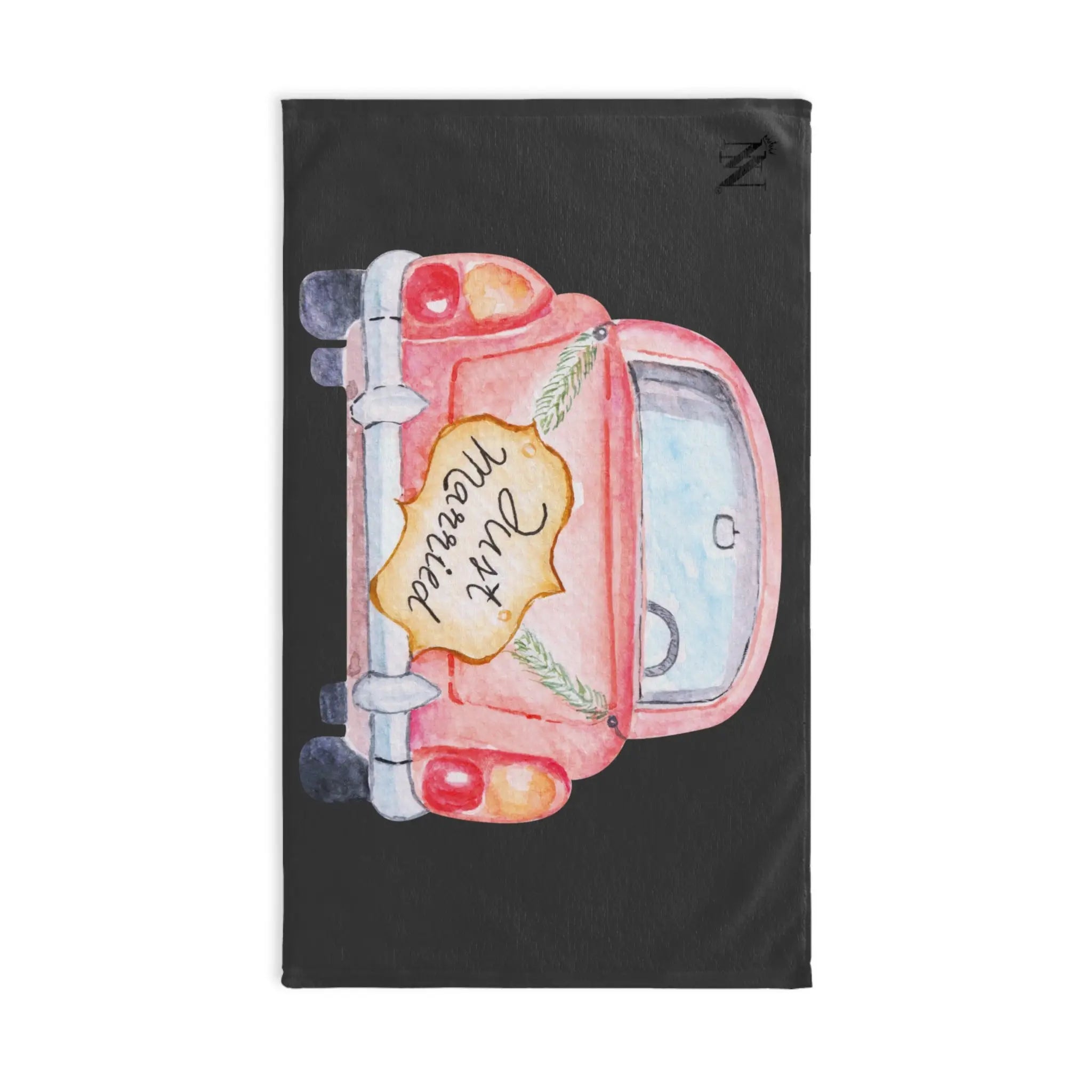 Just Married Car Dark Grey | Mix & Match Original Fun-Flirty Lovers’ Towels