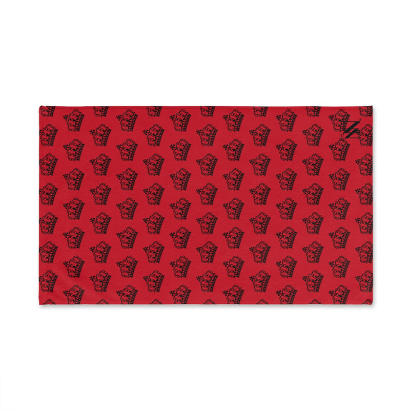 King Crown Patterned Red | Mix & Match Soft Fun-Flirty Lovers’ Towels