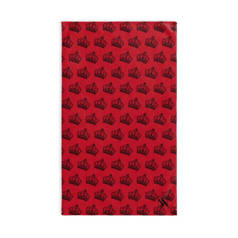 King Crown Patterned Red | Mix & Match Soft Fun-Flirty Lovers’ Towels
