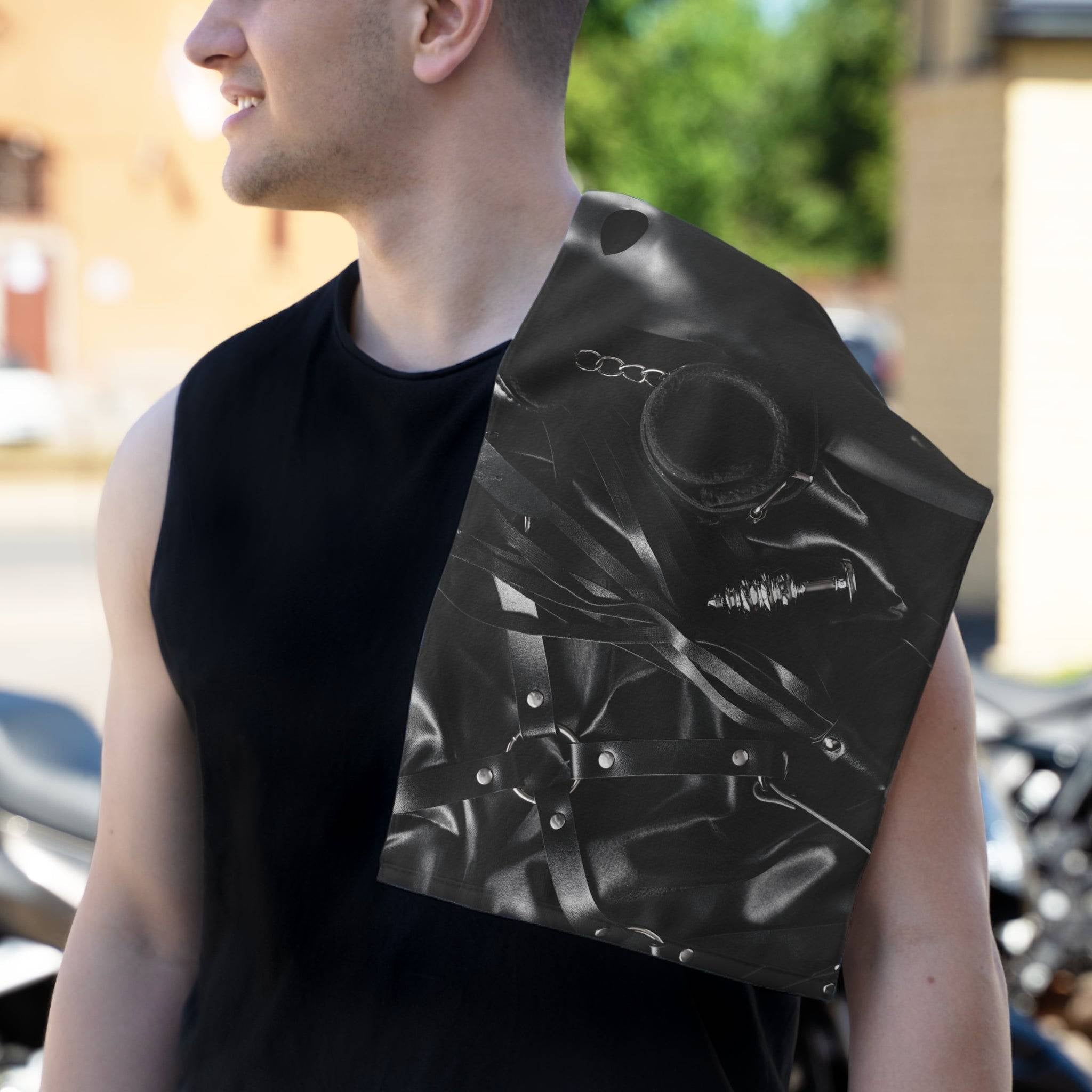 Kinky Bondage BSDM Black | Mix & Match Soft Fun-Flirty Lovers’ Towels