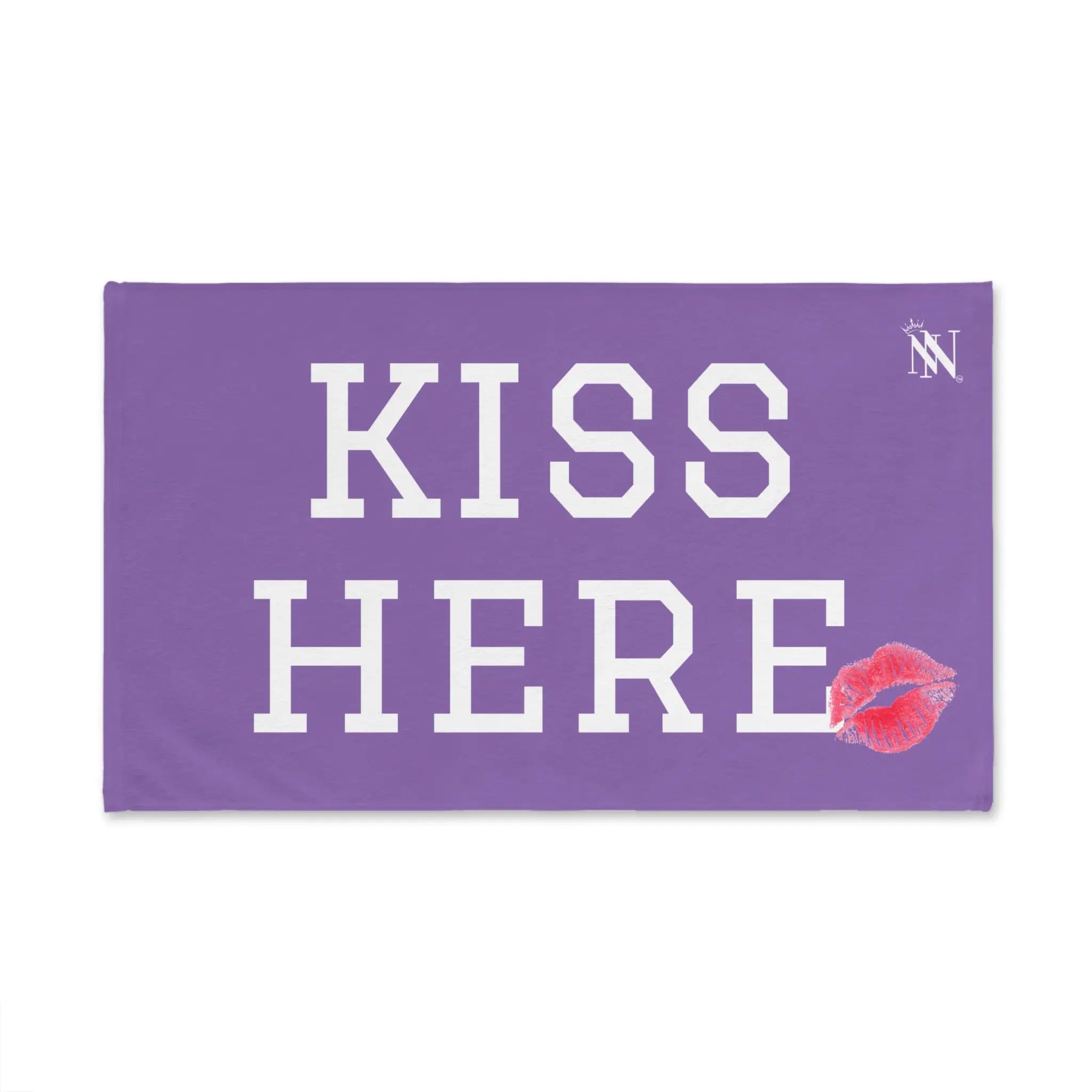 Kiss Here Lips Kiss Lavendar | Mix & Match Soft Fun-Flirty Lovers’ Towels