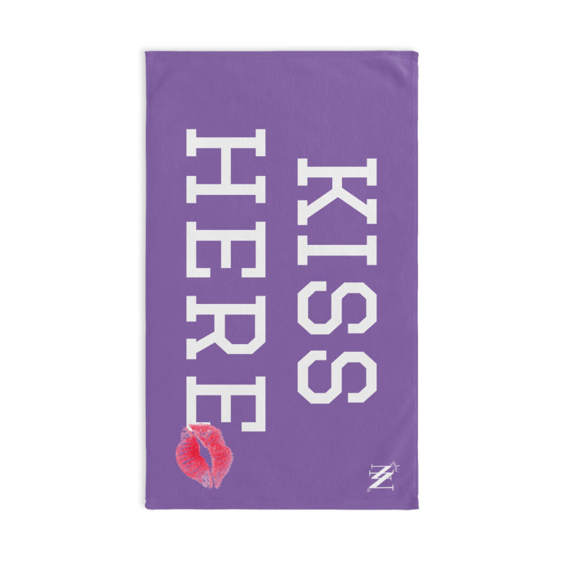 Kiss Here Lips Kiss Lavendar | Mix & Match Soft Fun-Flirty Lovers’ Towels