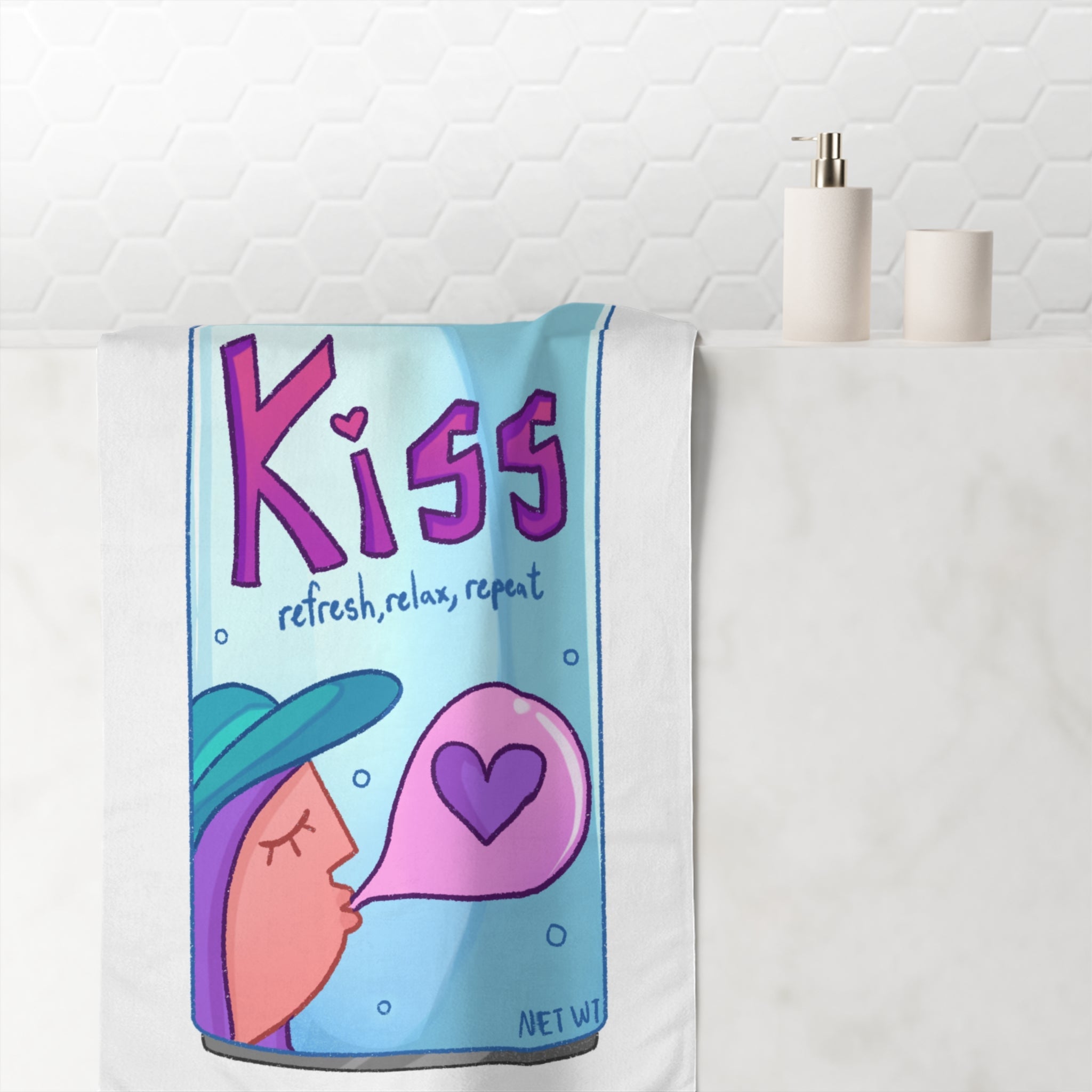 Kiss In A Can | Mix & Match Naughty XL Fun-Flirty Lovers’ Towels
