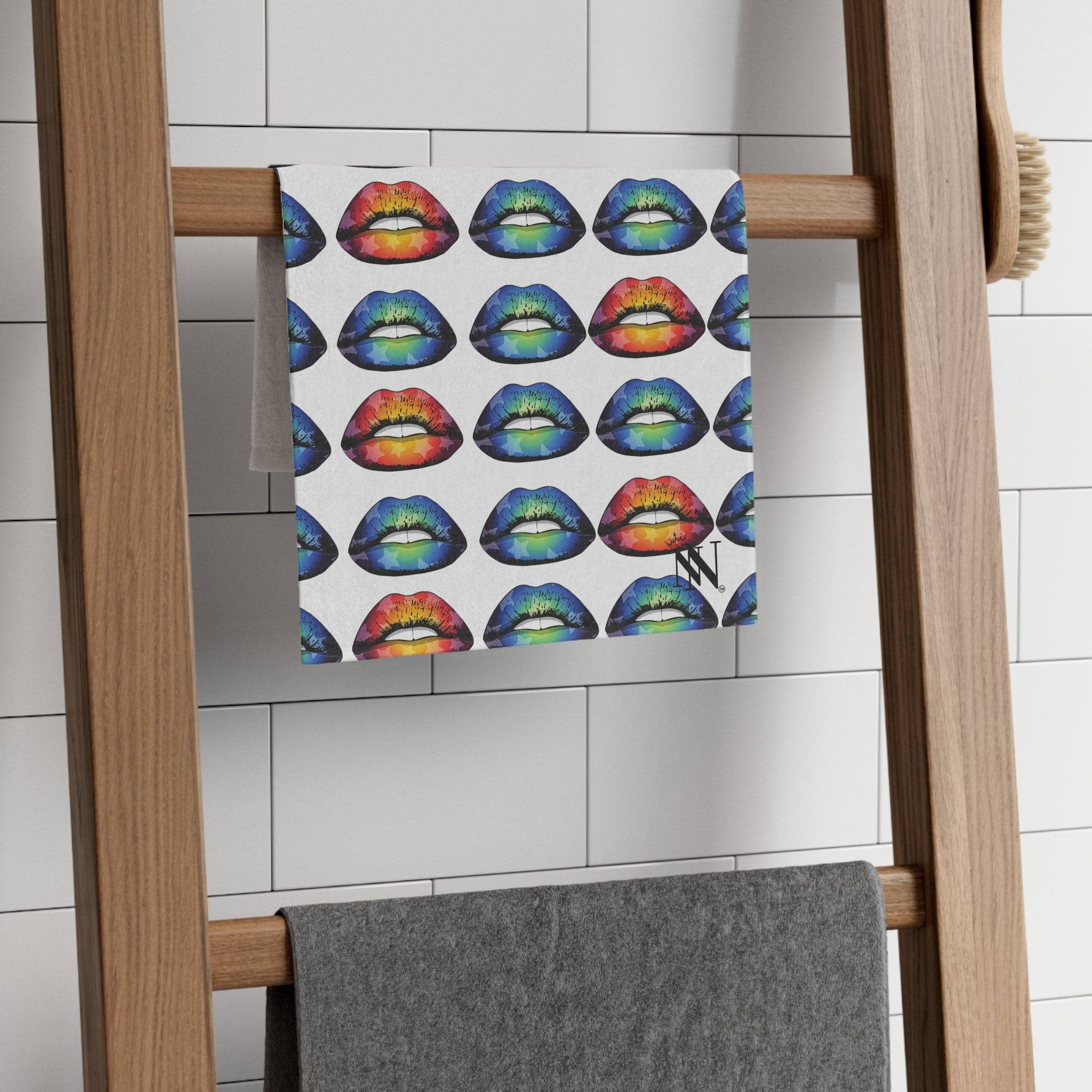 Kiss Me Blue | Mix & Match Soft Fun-Flirty Lovers’ Towels