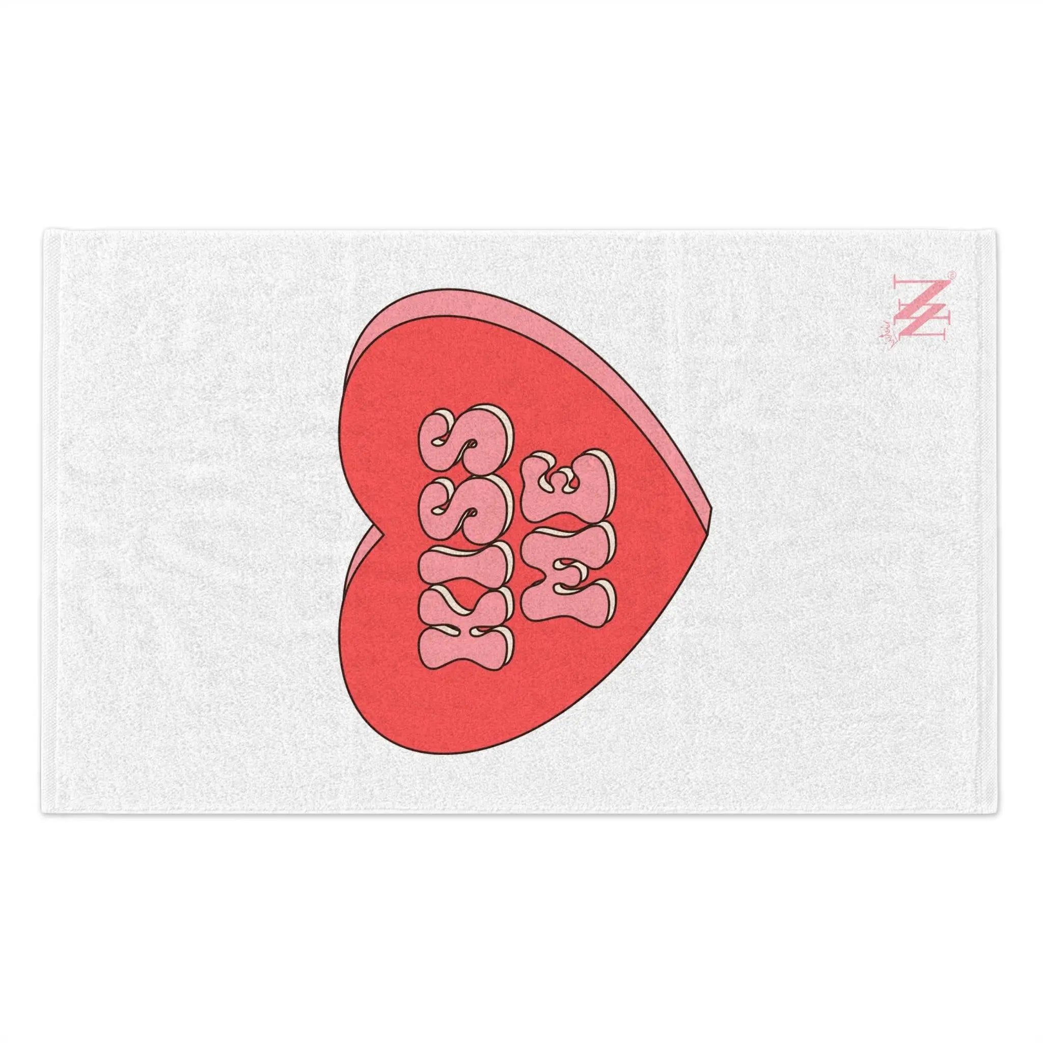 Kiss Me Candy Heart | Mix & Match Soft Fun-Flirty Lovers’ Towels