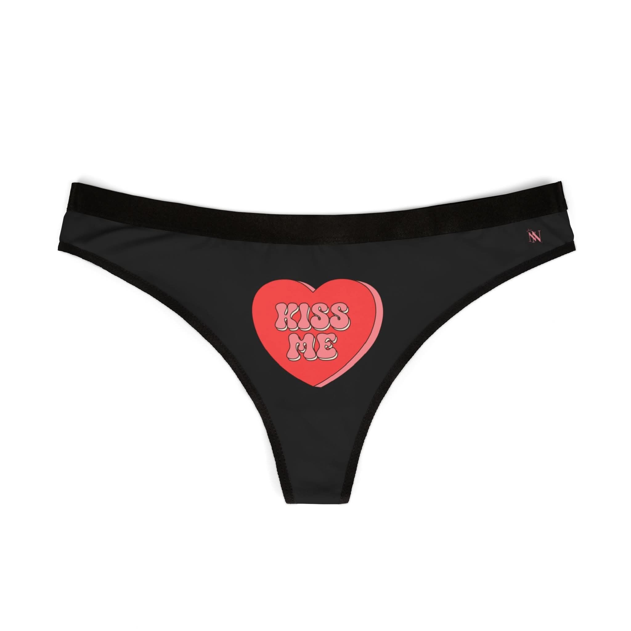 Kiss Me Candy Hearts Mix Match Women’s Thong Sex Panties | Playful Gifts