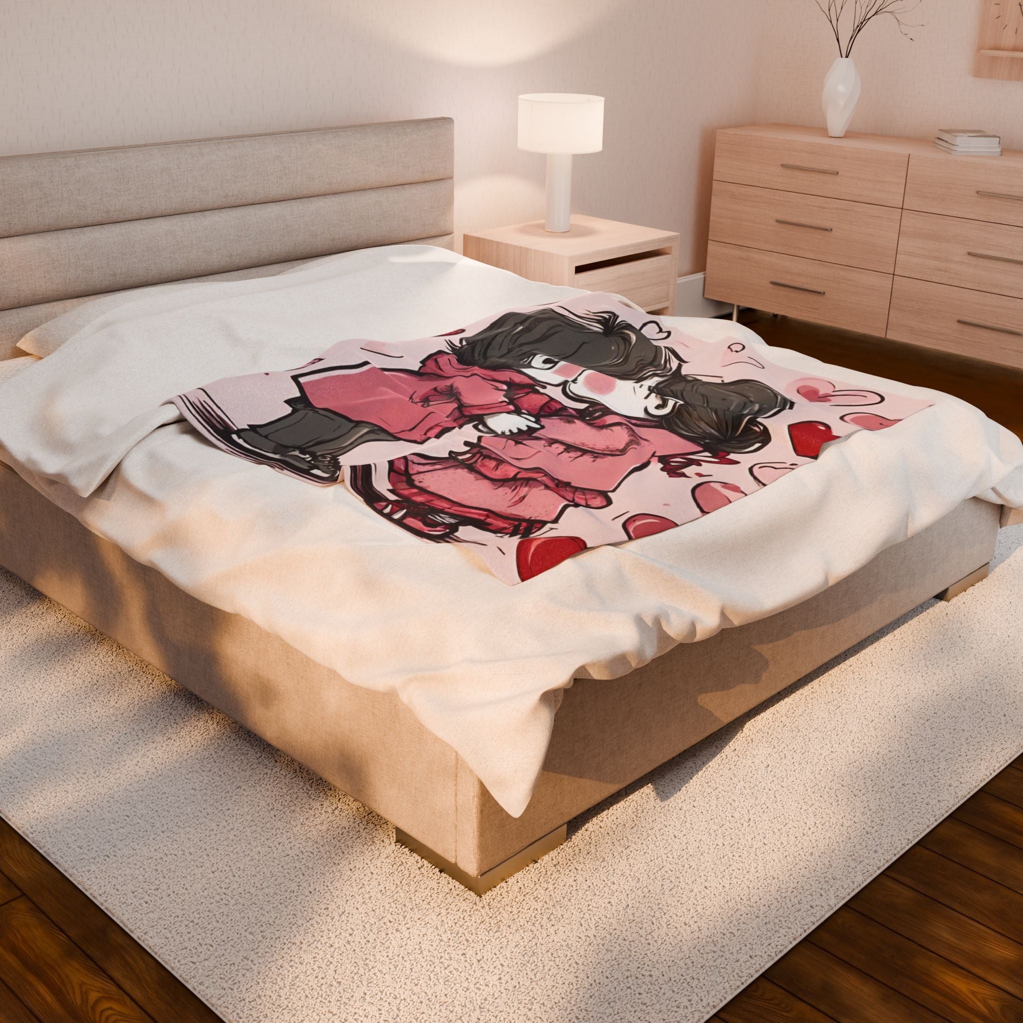 Kiss Me | Mix & Match Velveteen Fun-Flirty Lovers’ Blankets