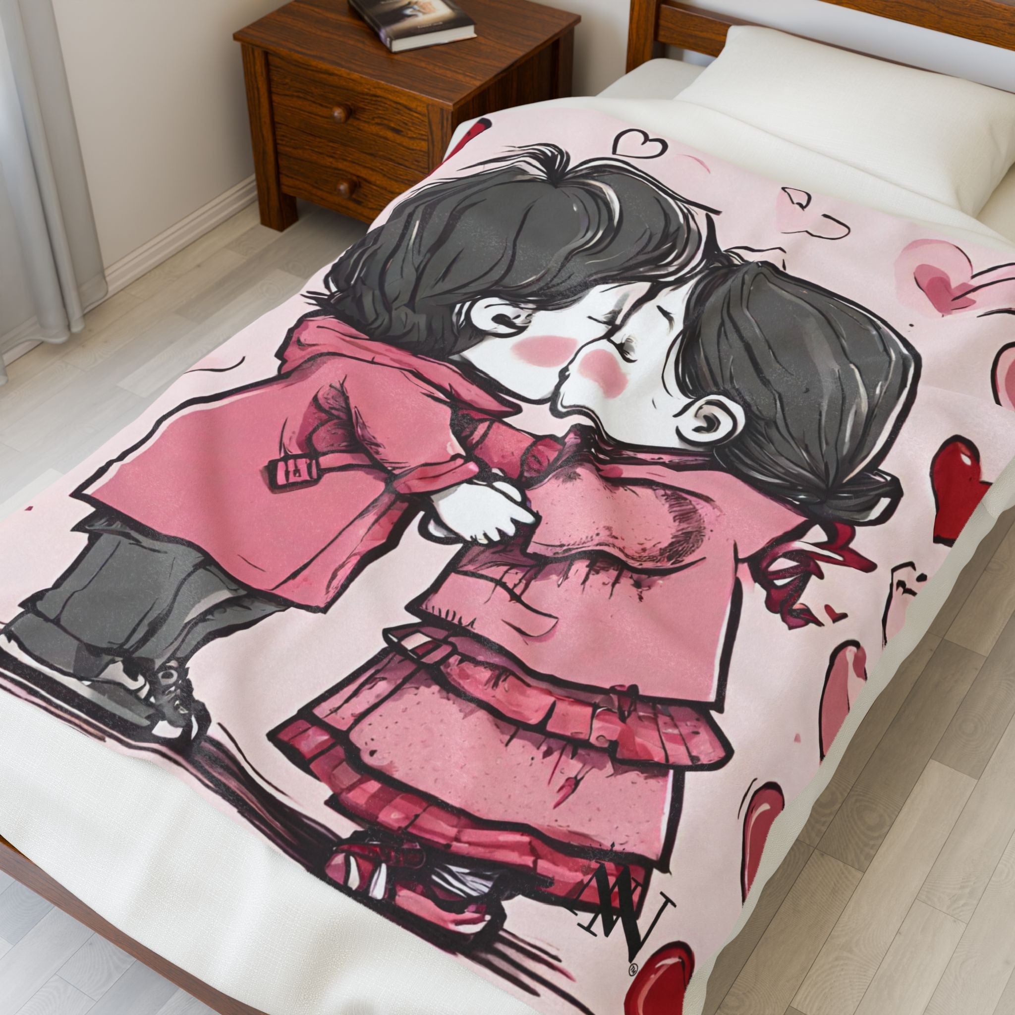 Kiss Me | Mix & Match Velveteen Fun-Flirty Lovers’ Blankets