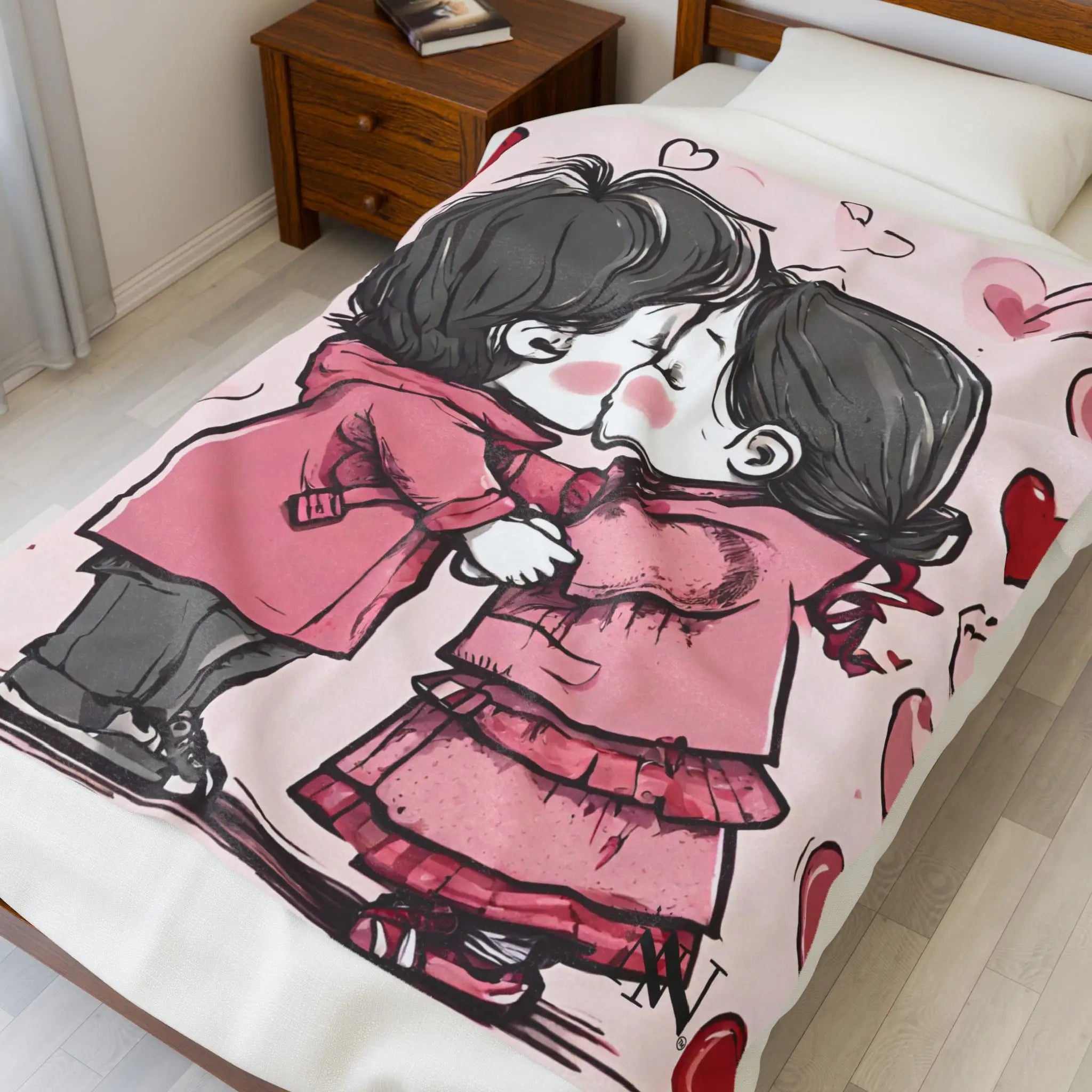 Kiss Me | Mix & Match Velveteen Fun-Flirty Lovers’ Blankets