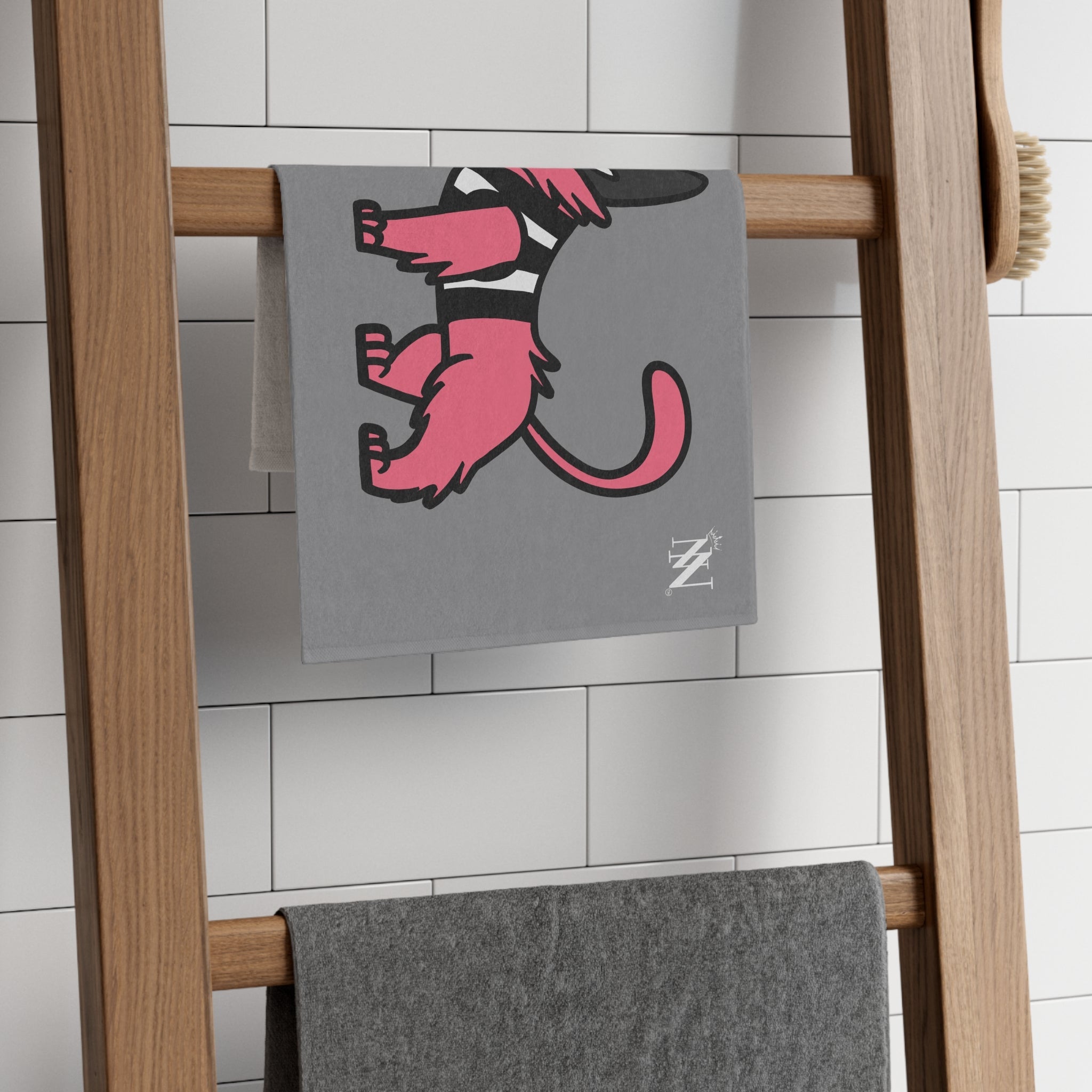 Kitty Bandit Grey | Mix & Match Soft Fun-Flirty Lovers’ Towels