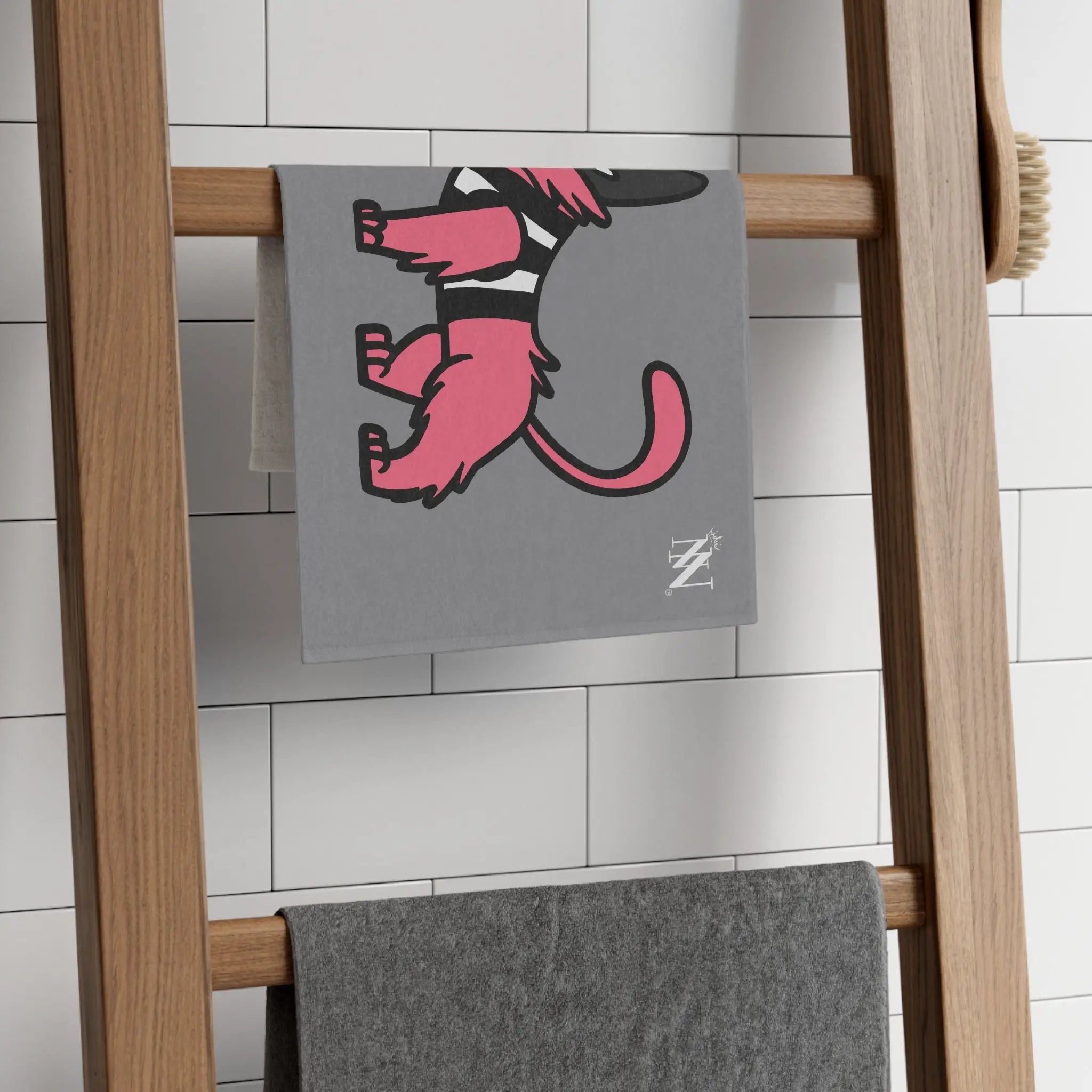 Kitty Bandit Grey | Mix & Match Soft Fun-Flirty Lovers’ Towels