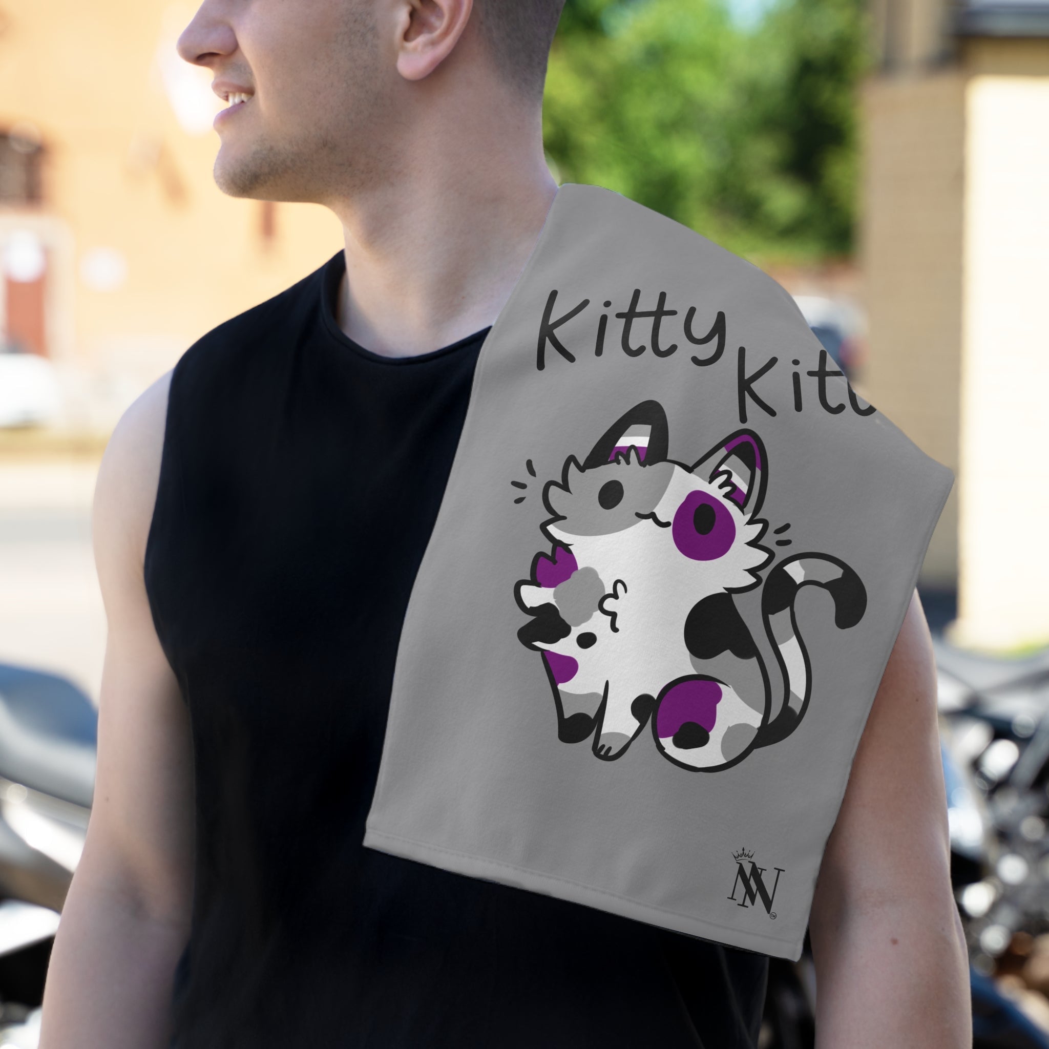 Kitty Kitty Grey | Mix & Match Soft Fun-Flirty Lovers’ Towels