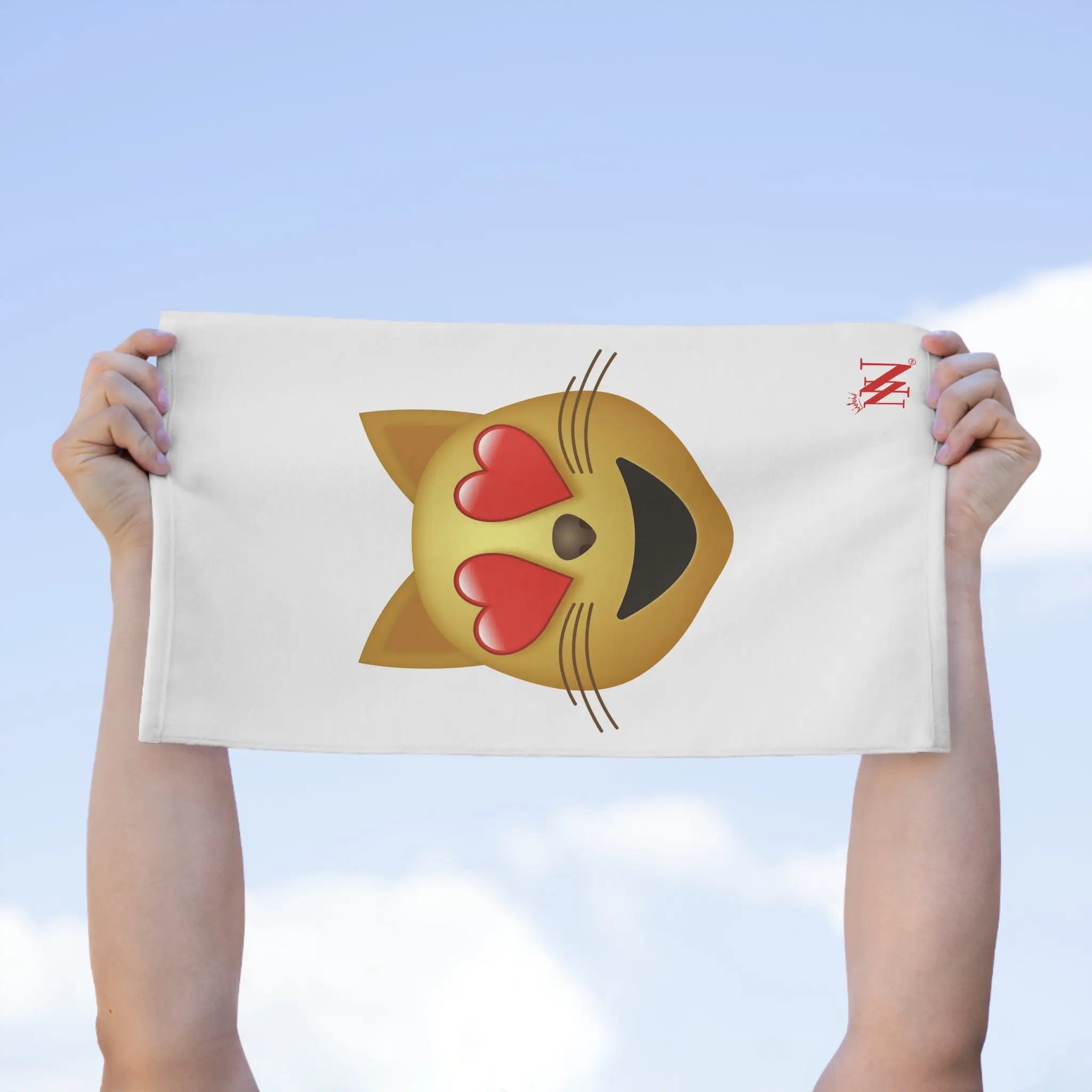 Kitty Love Emoji | Mix & Match Soft Fun-Flirty Lovers’ Towels