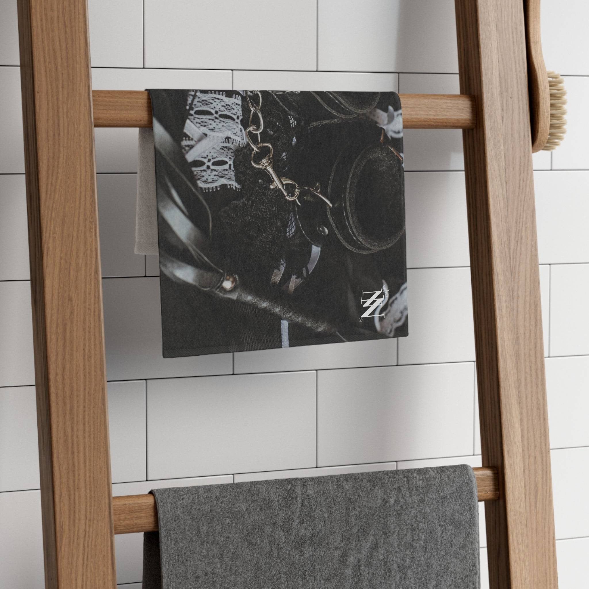 Leather & Lace Black | Mix & Match Soft Fun-Flirty Lovers’ Towels